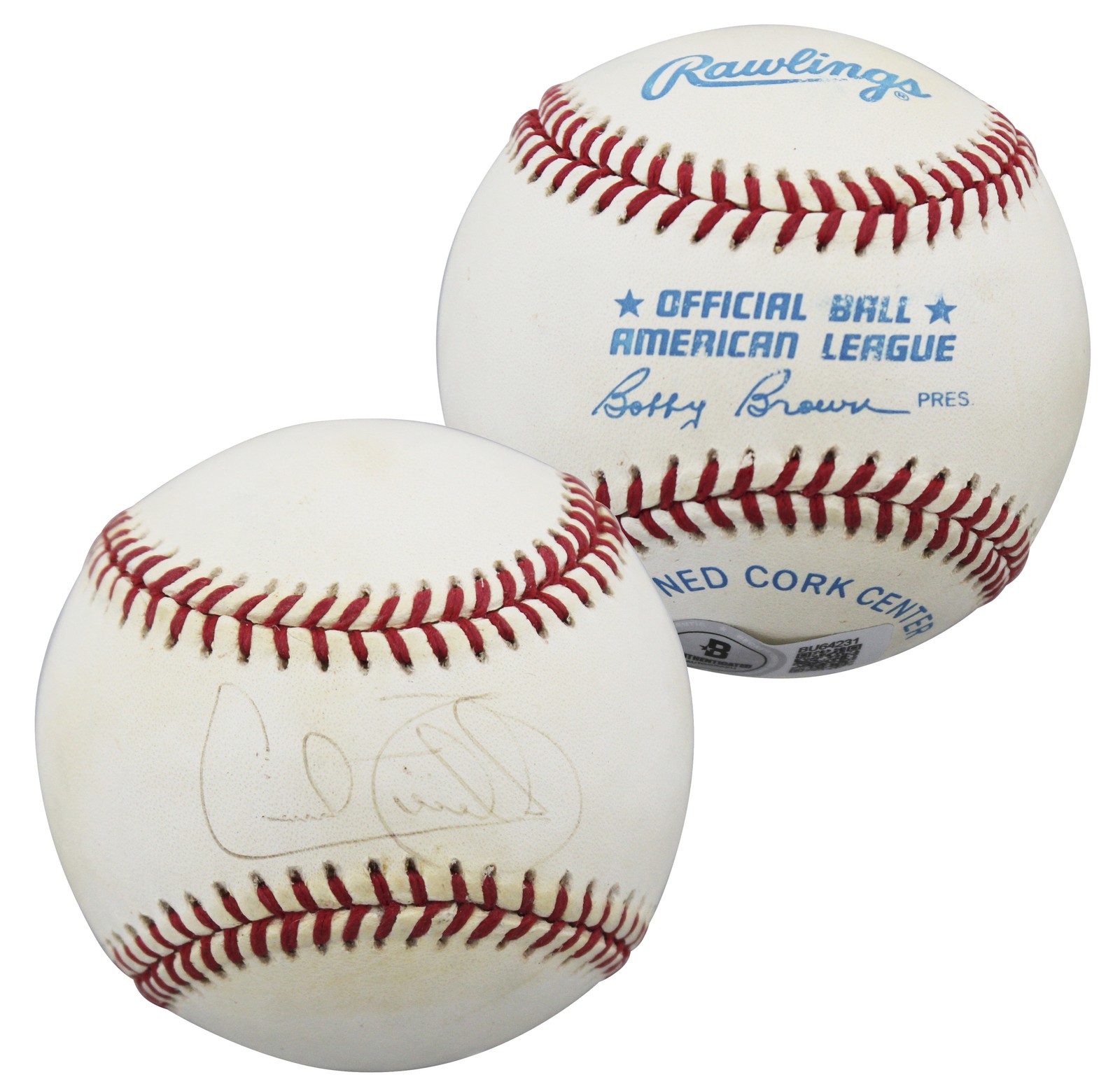 Tigers Cecil Fielder Authentic Signed Bobby Brown OAL Baseball BAS #BU64231