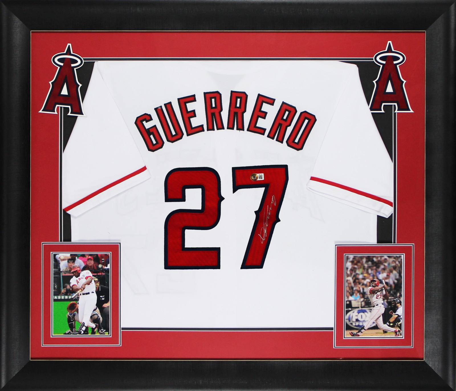 Vladimir Guerrero Authentic Signed White Pro Style Framed Jersey BAS Witnessed