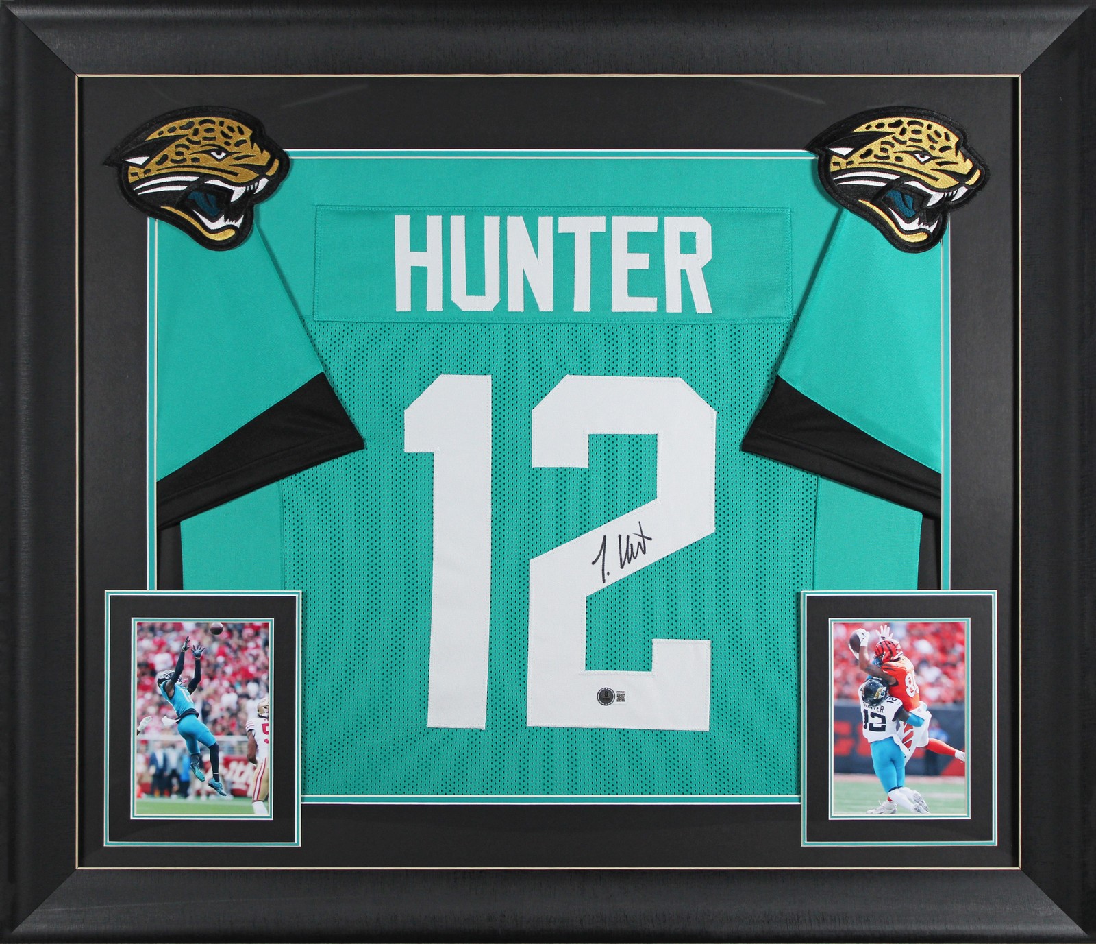 Travis Hunter Authentic Signed Teal Pro Style Jersey Autographed BAS Witnessed
