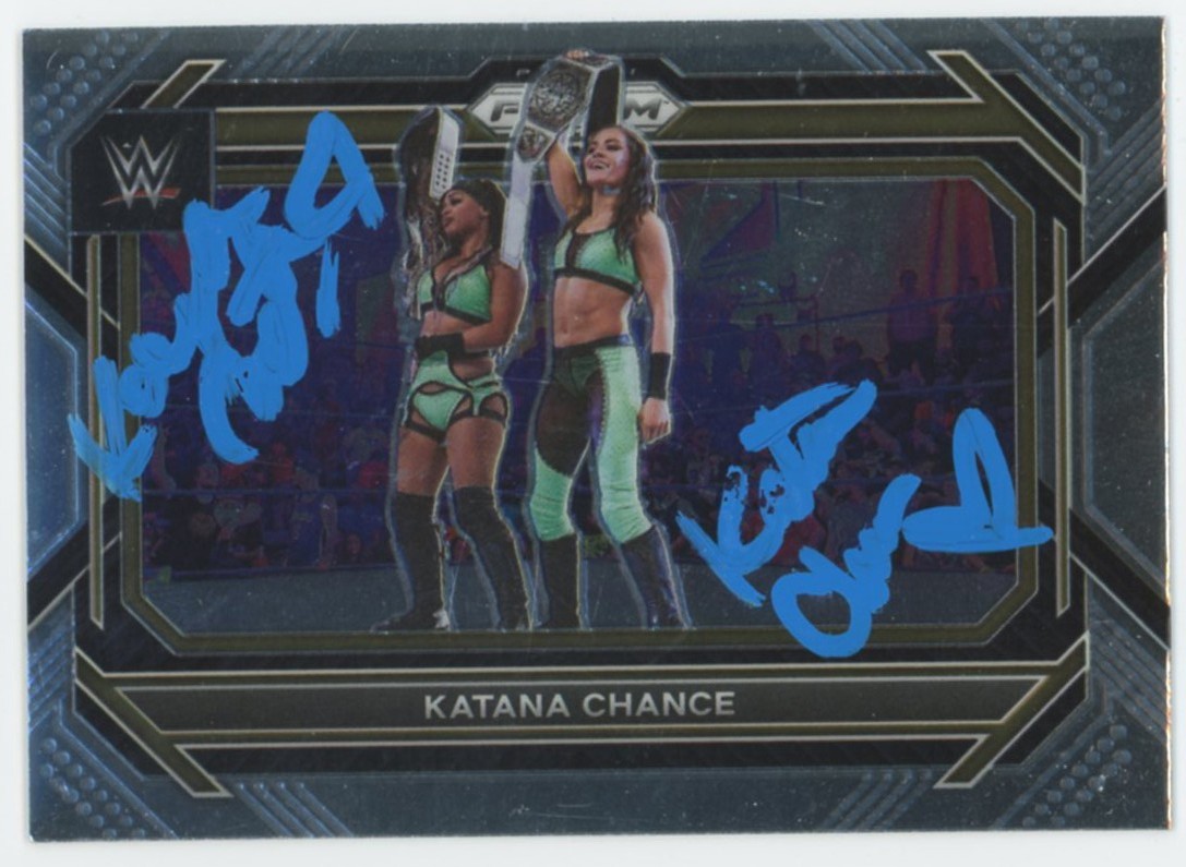 Katana Chance WWE Authentic Signed 2023 Panini Prizm #84 Card BAS #BS86894