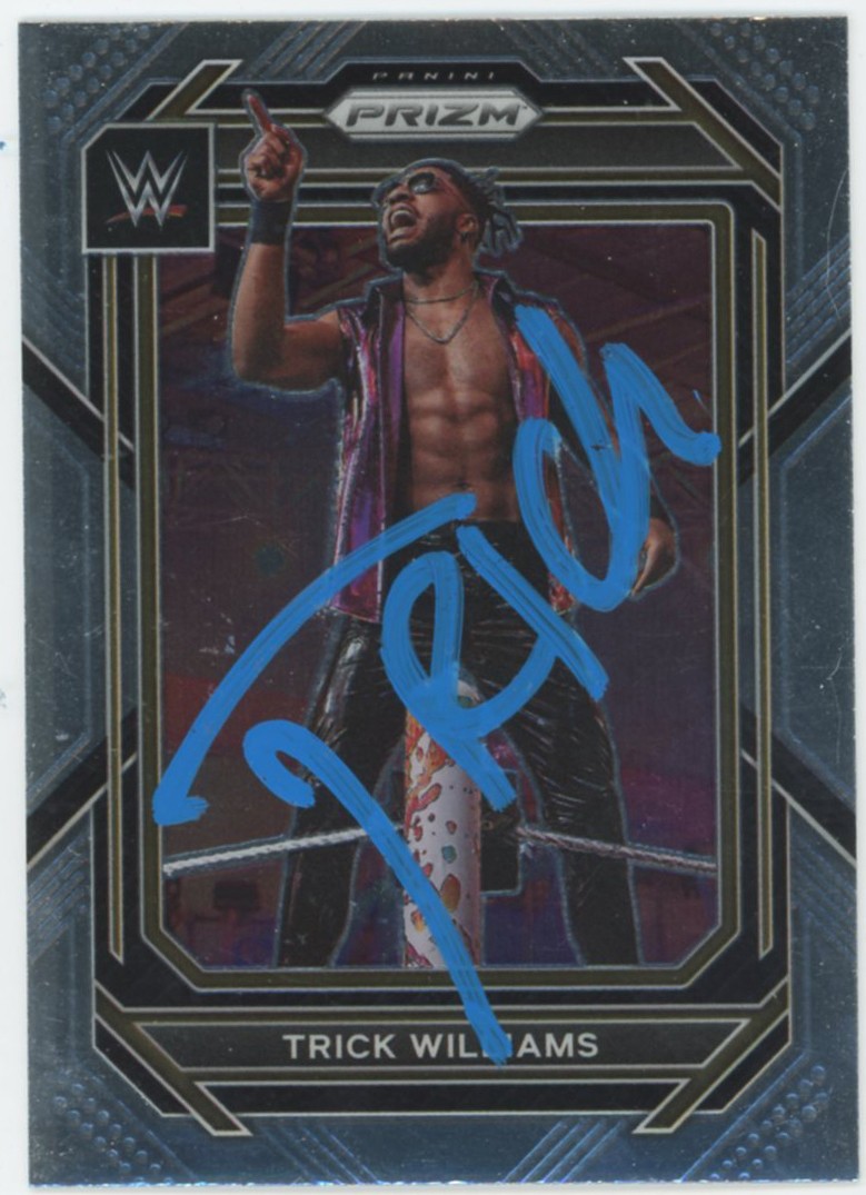 TRICK WILLIAMS WWE AUTHENTIC SIGNED 2023 PANINI PRIZM #142 CARD BAS #BS86836 COLLECTIBLE MEMORABILIA
