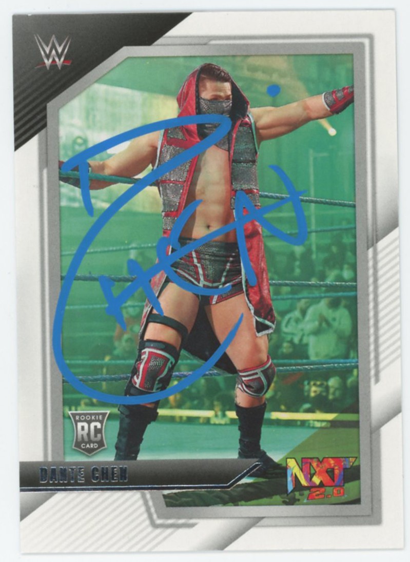 WWE DANTE CHEN AUTHENTIC SIGNED 2022 PANINI NXT #75 ROOKIE CARD BAS #BS86710 COLLECTIBLE MEMORABILIA