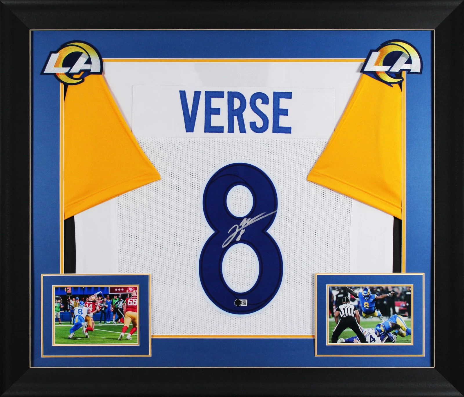 Jared Verse Authentic Signed White Pro Style Framed Jersey BAS Witnessed