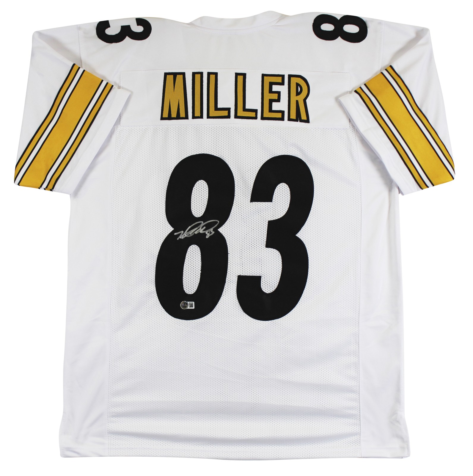 Heath Miller Authentic Signed White Pro Style Jersey Autographed BAS Witnessed