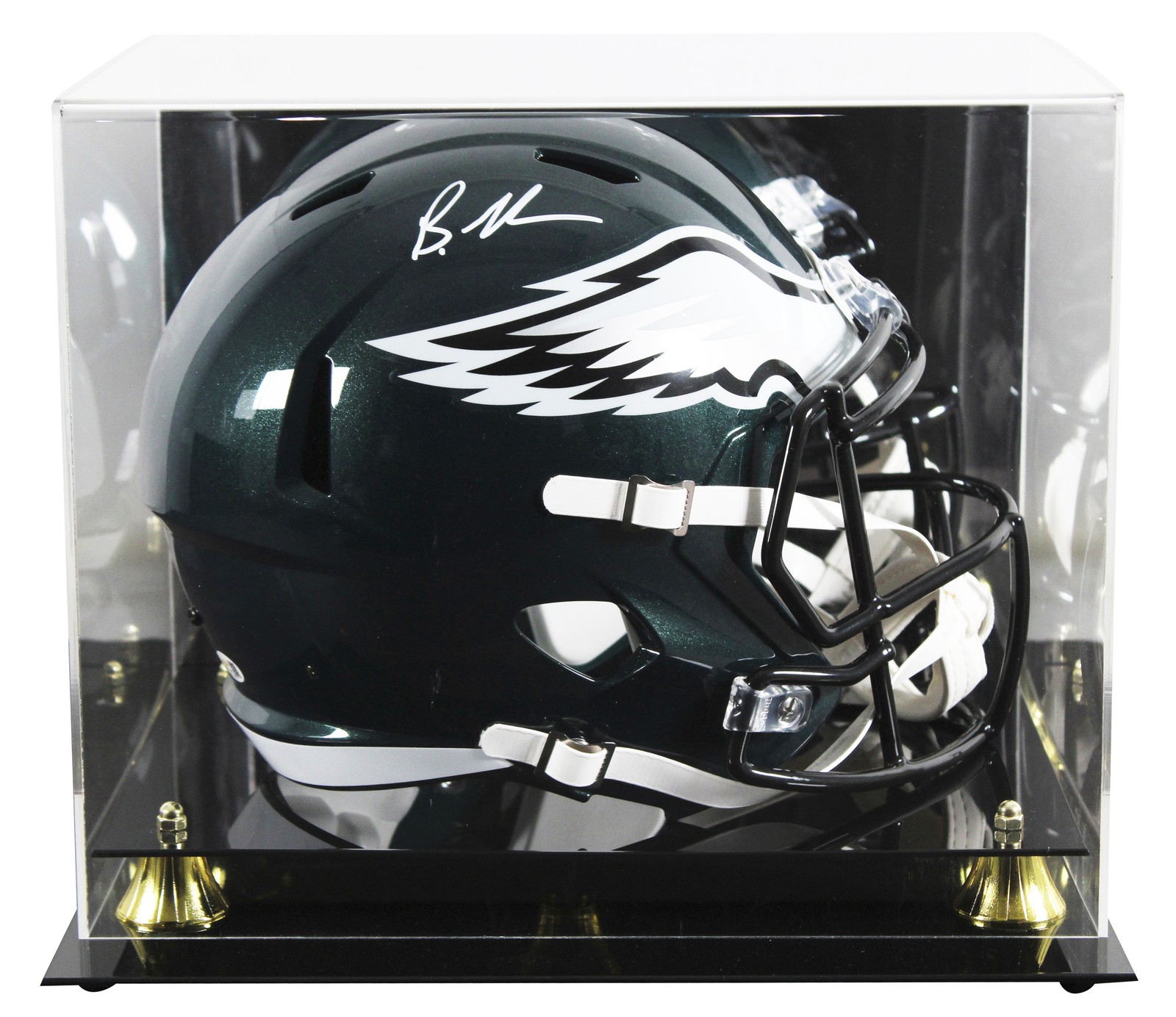 Eagles Brandon Graham Signed Full Size Speed Rep Helmet w/ Case JSA Witness