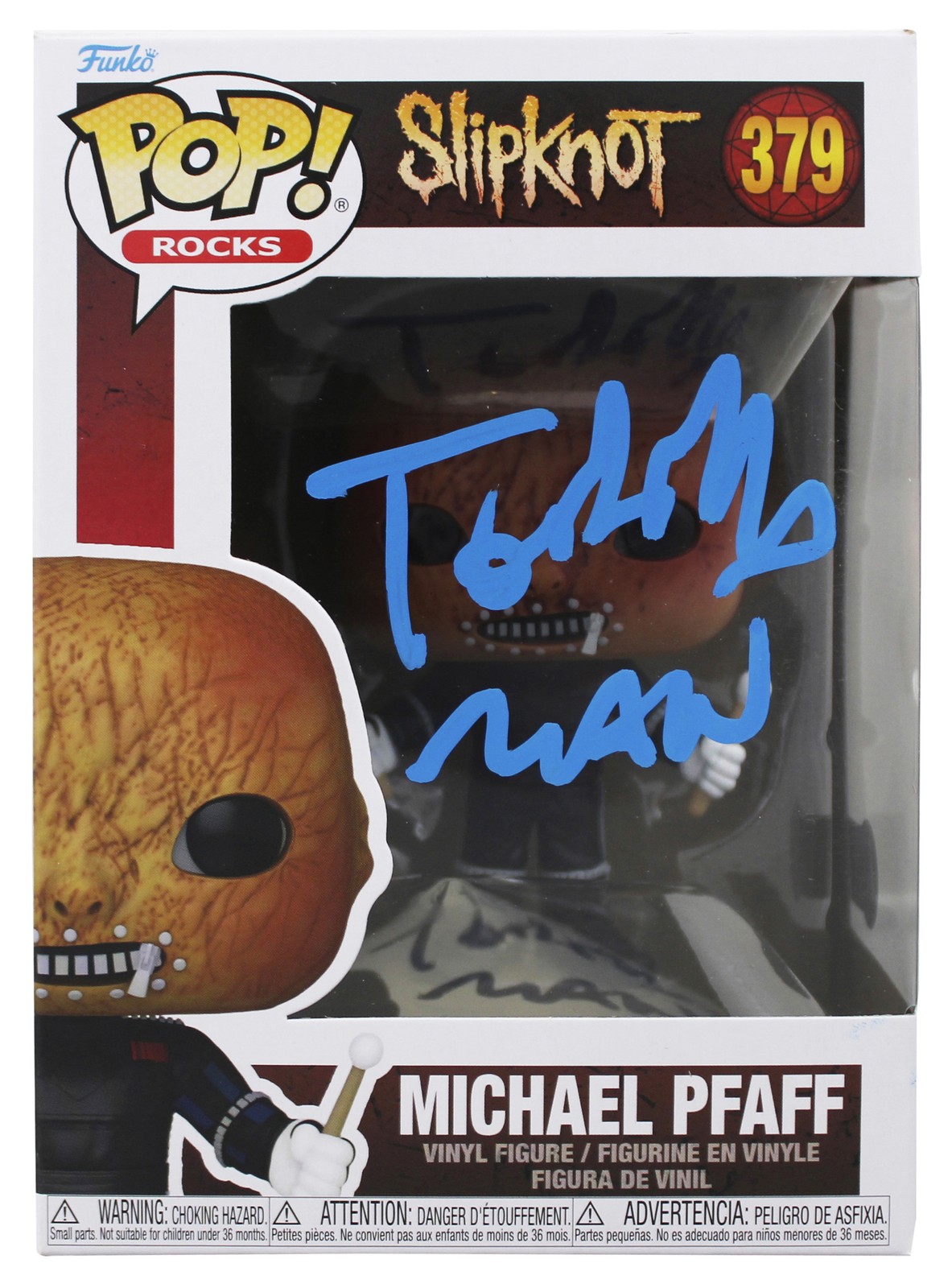 Michael Pfaff Authentic Signed Slipknot #379 Funko Pop Vinyl Figure BAS #BU55084