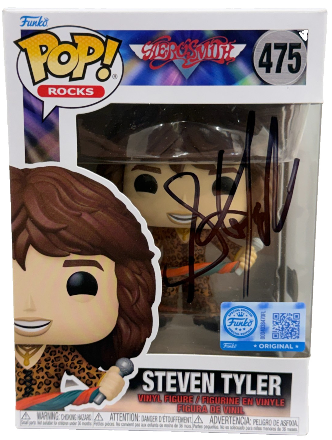 Steven Tyler Signed Aerosmith Funko 475 Pop Rocks Authentic Autogarph Beckett