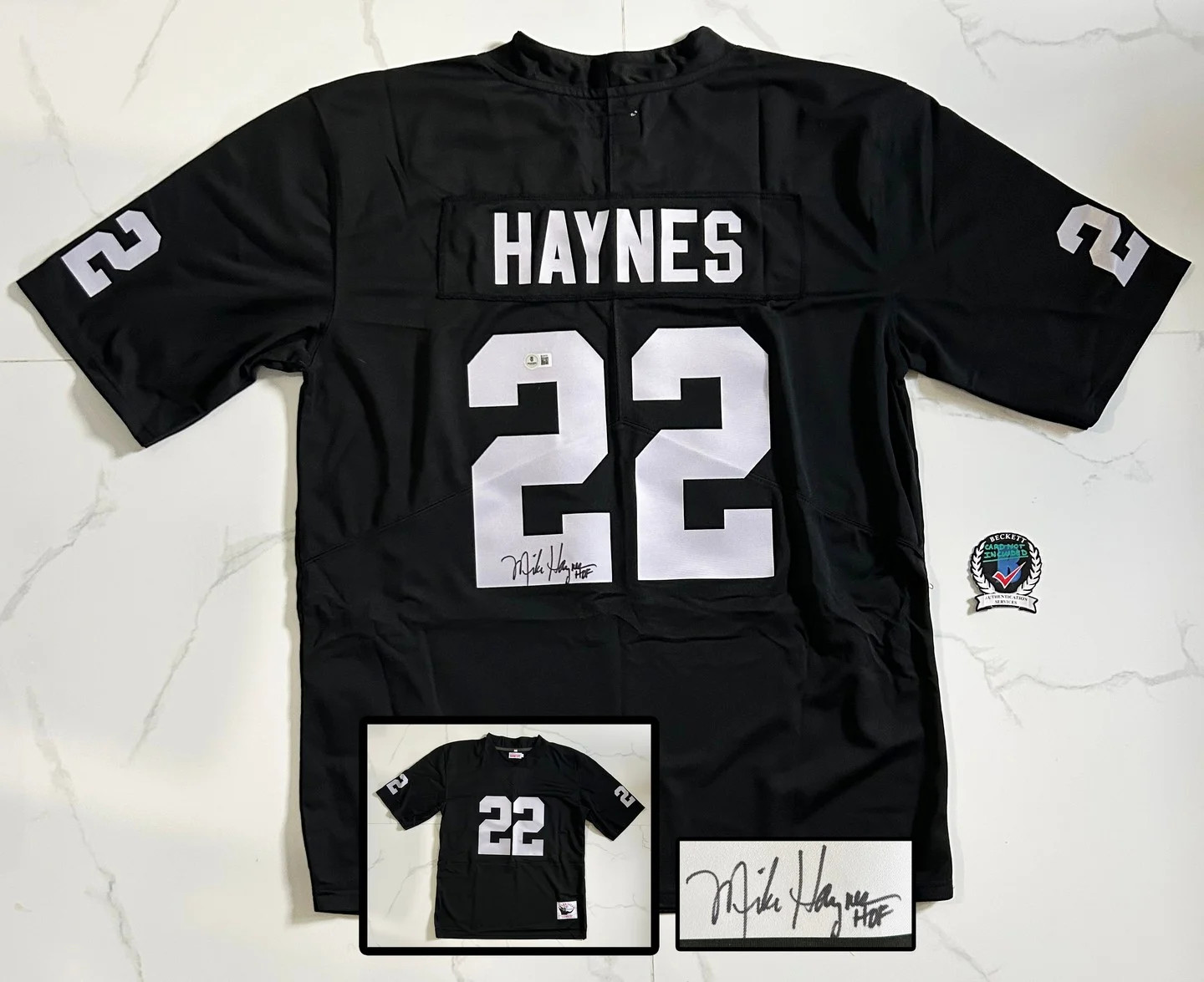 Mike Haynes Signed Jersey Oakland Raiders Beckett BAS COA