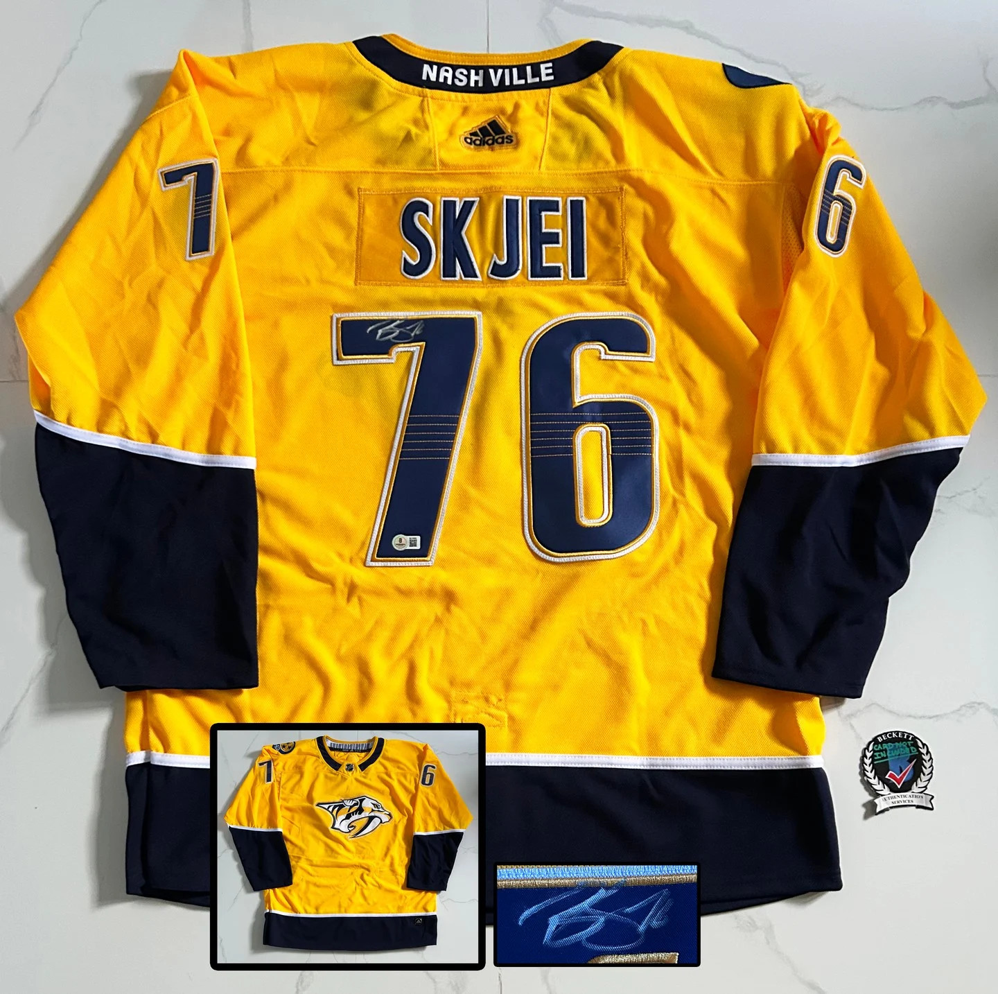 Brady Skjei Signed Jersey Nashville Predators Beckett BAS COA