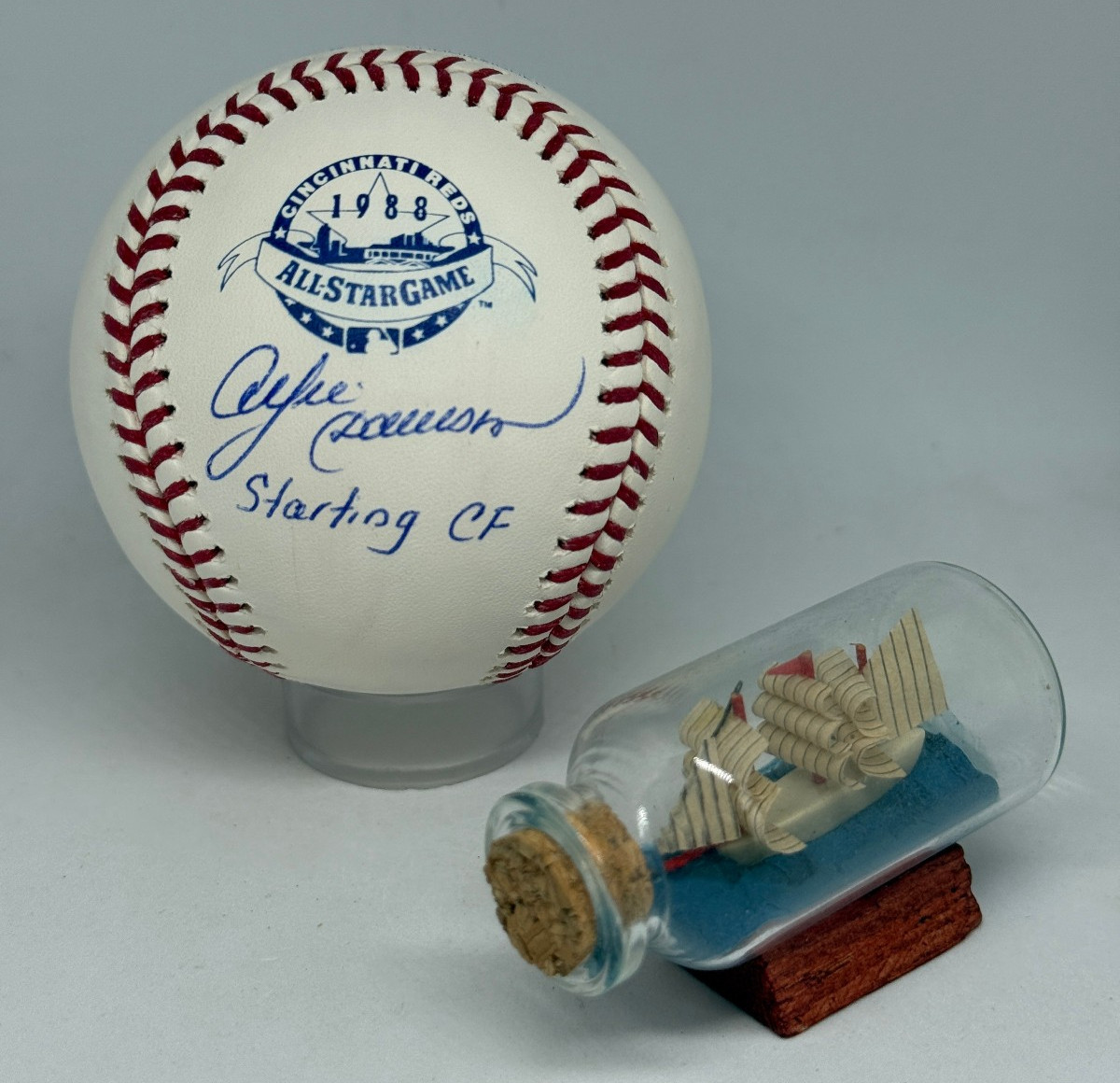 Andre Dawson signed Rawlings 1988 All Star Game Logo Baseball JSA COA HOF A4048