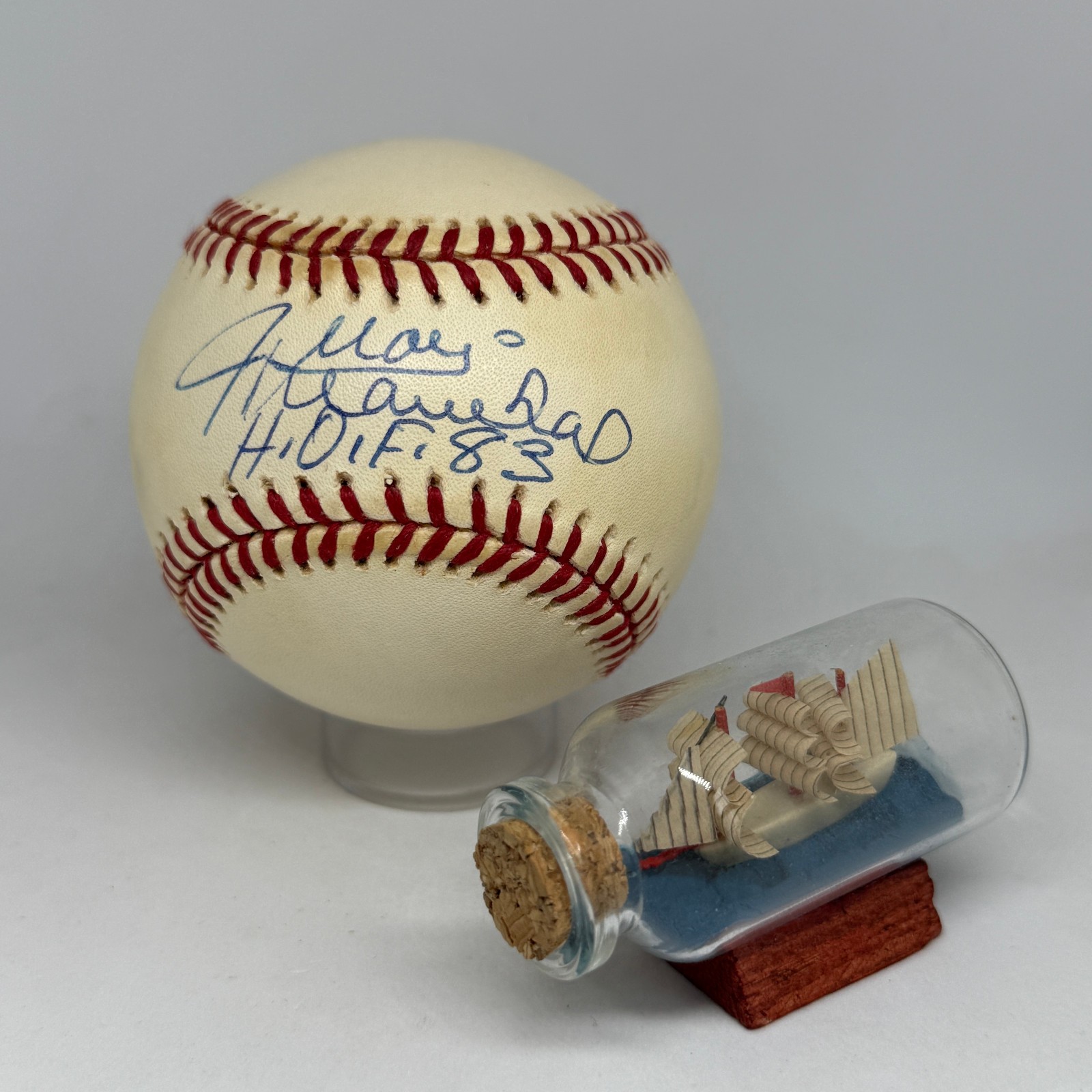 Juan Marichal signed Rawlings ONL Baseball JSA COA Inscribed HOF Auto A4071