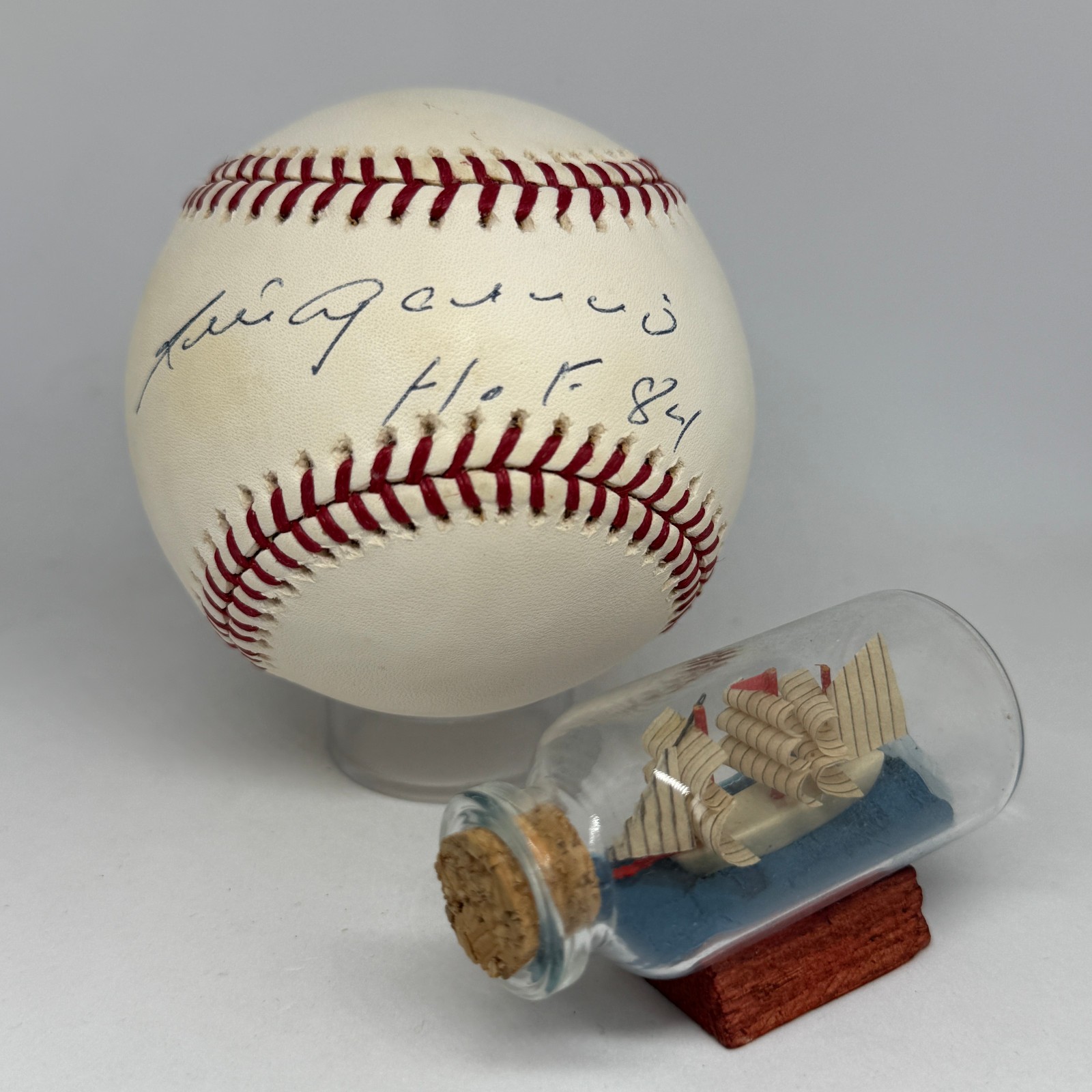 Luis Aparicio signed Rawlings OAL Baseball JSA COA White Sox Inscribed HOF A4069