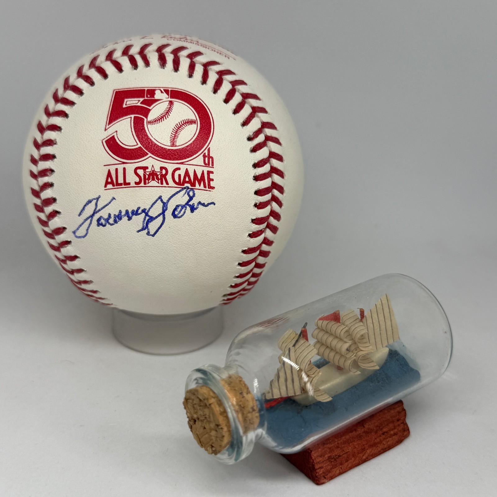 Tommy John signed Rawlings 1979 All Star Game Logo Baseball JSA COA Auto A4079