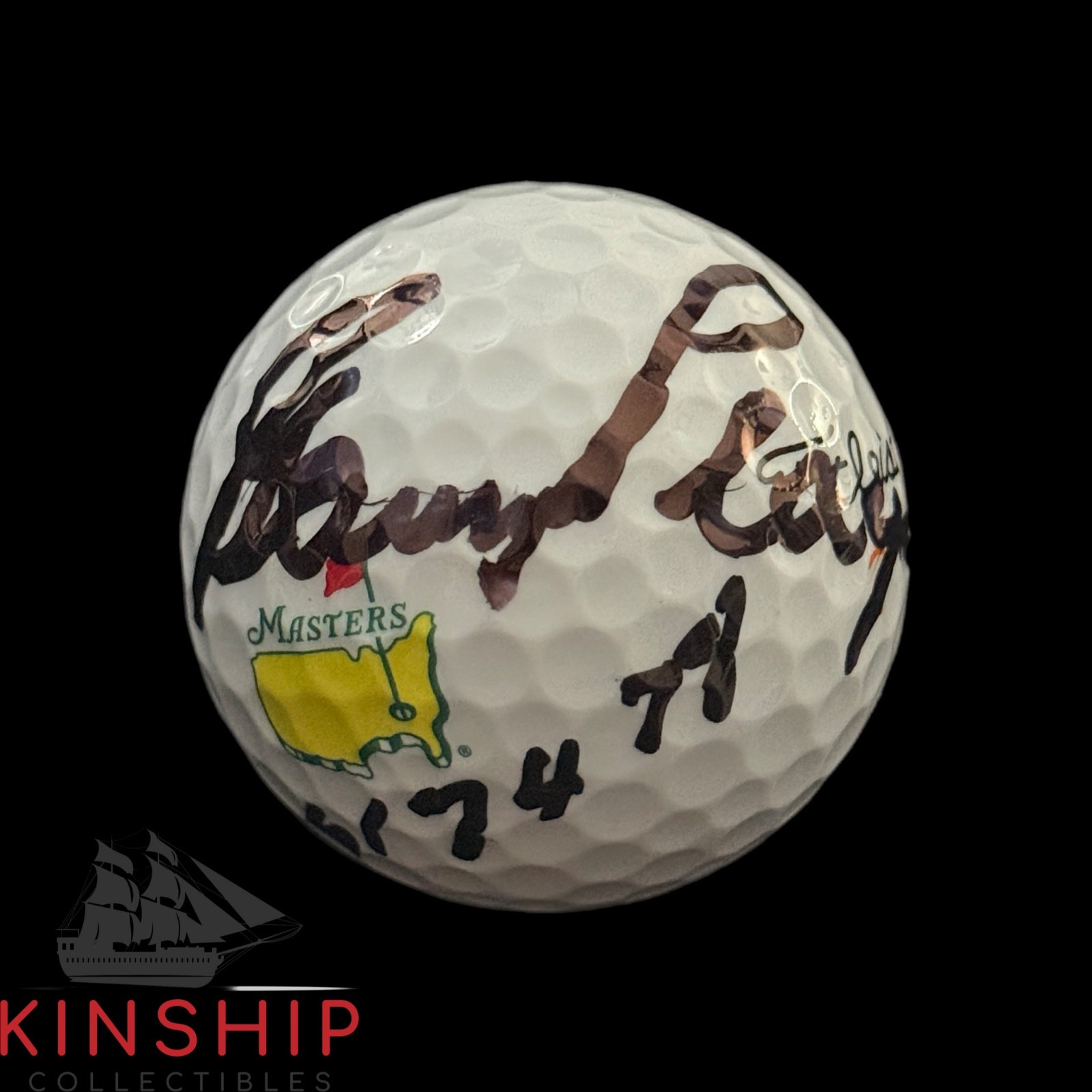 Gary Player signed Masters Logo Golf Ball JSA COA Inscribed 61,74,78 Rare A4107