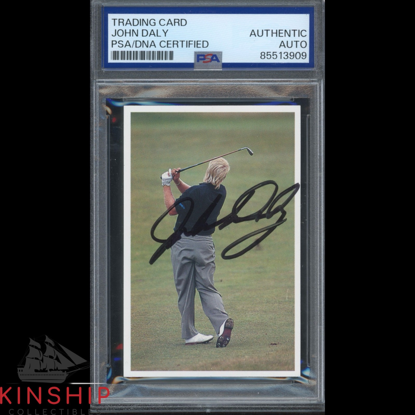 John Daly signed 1994 BBC Question Board Game Card PSA DNA Slab Golf Auto C5122
