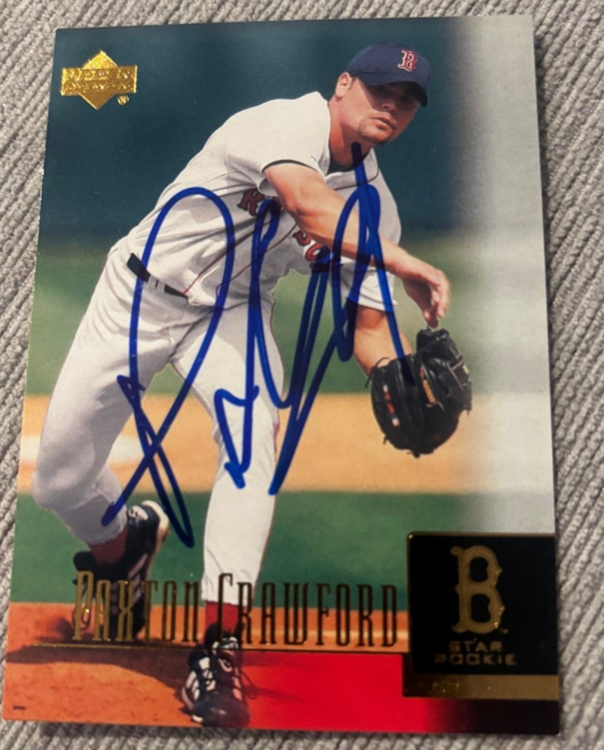 2003 Upper Deck PAXTON CRAWFORD Signed Card autographed AUTO RED SOX