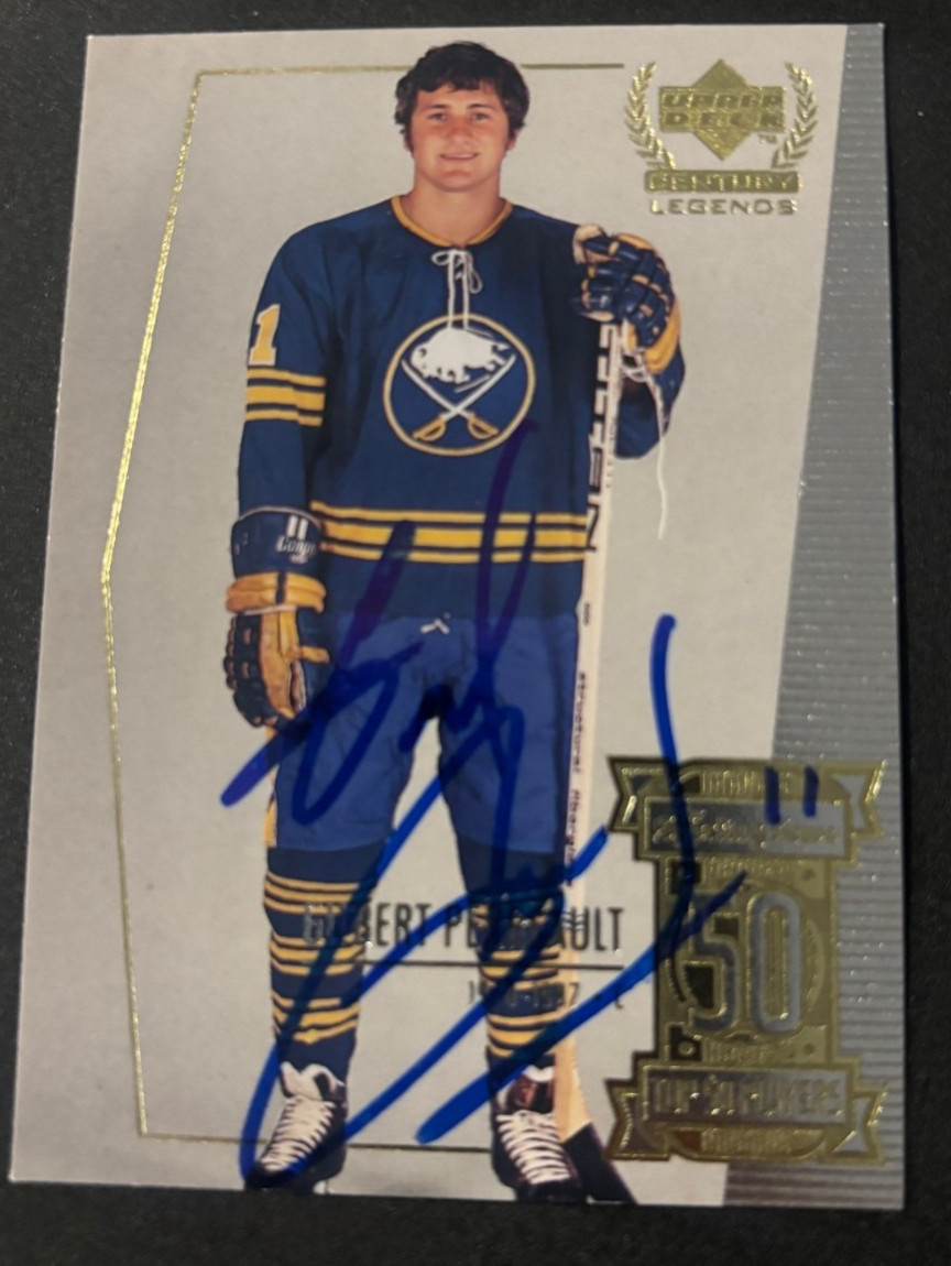 1999-00 Upper Deck Century Legends Gilbert Perreault signed autographed card #50