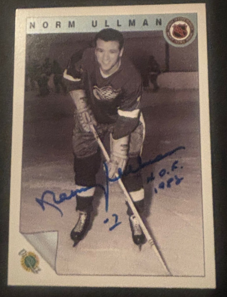 Norm Ullman signed autographed 1991-92 Ultimate Original 6 #72 Red Wings Card