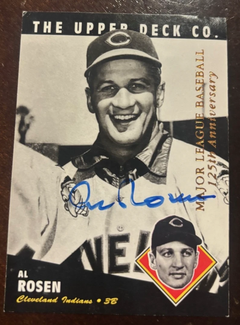 1994 Upper Deck ATH #67 Al Rosen 125th Anniversary SIGNED AUTOGRAPHED CARD
