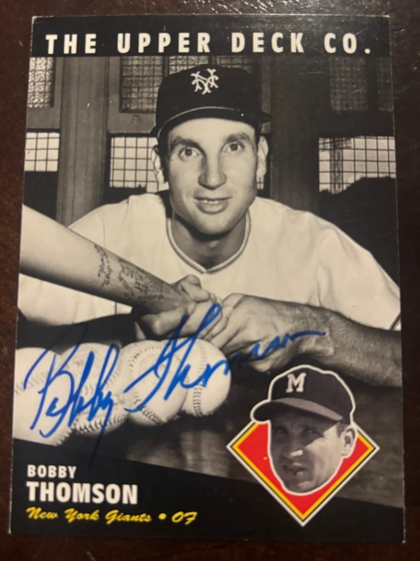 1994 Upper Deck All-Time Heroes #51 - Bobby Thompson signed autographed card