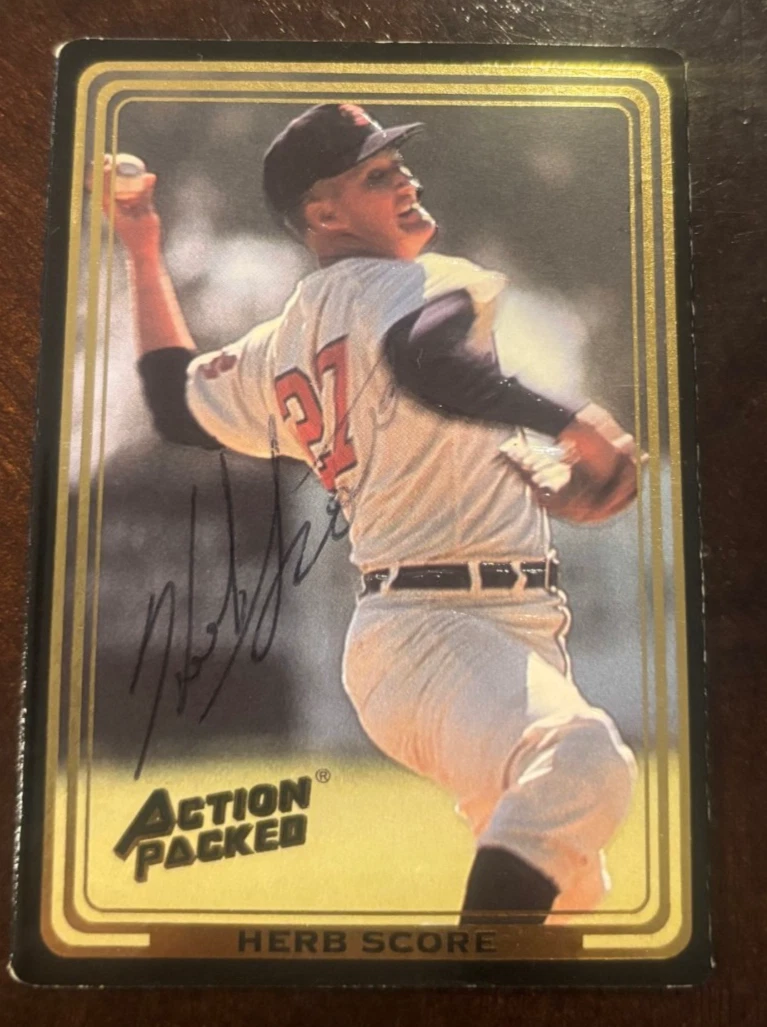 Herb Score Signed Autographed 1992 Action Packed Card Cleveland Indians #79