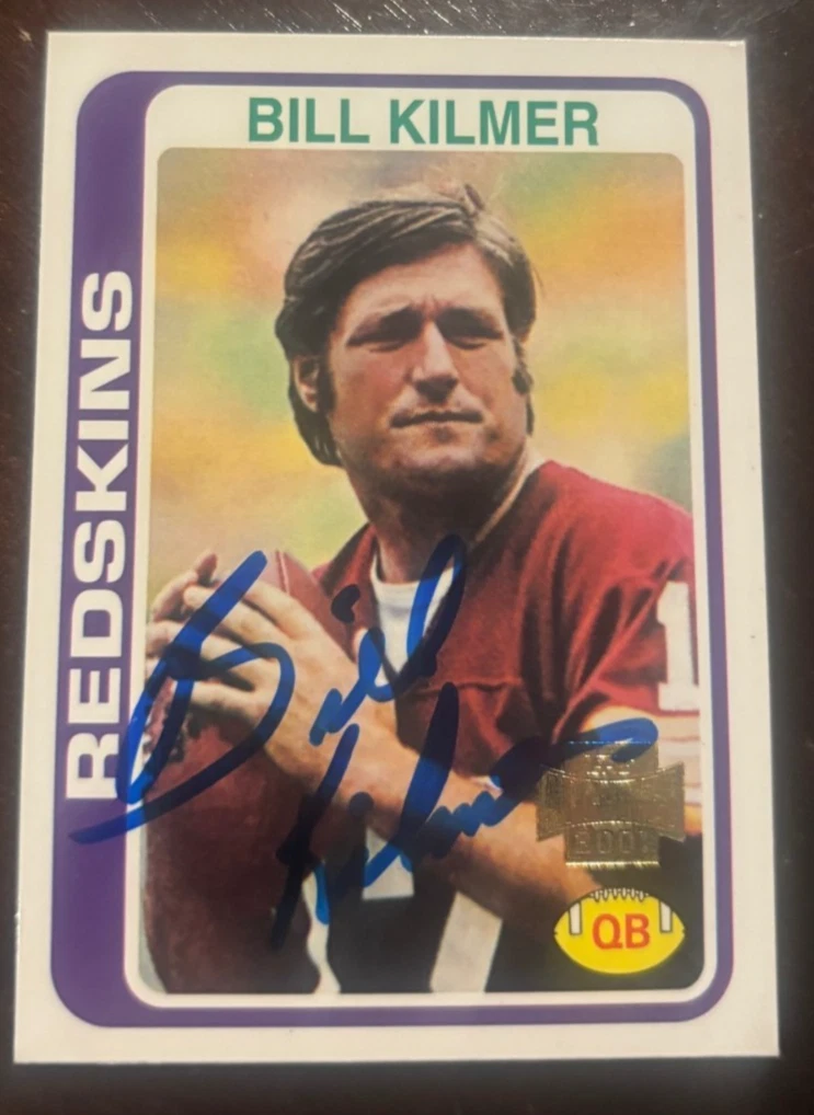 2001 Topps Archives #134 Billy Kilmer signed autographed card Redskins