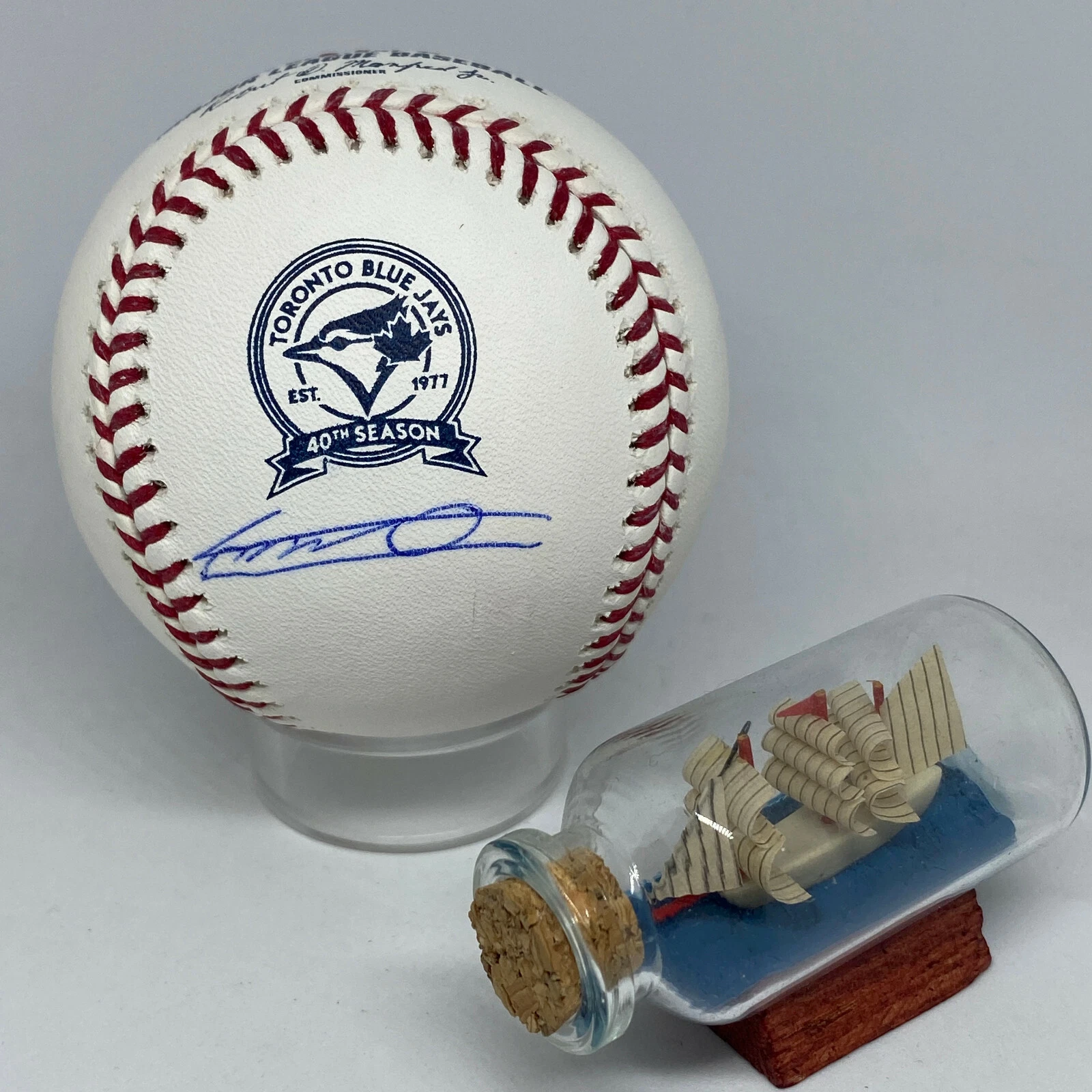 Vladimir Guerrero Jr signed Rawlings Blue Jays Logo Baseball JSA COA Auto A46