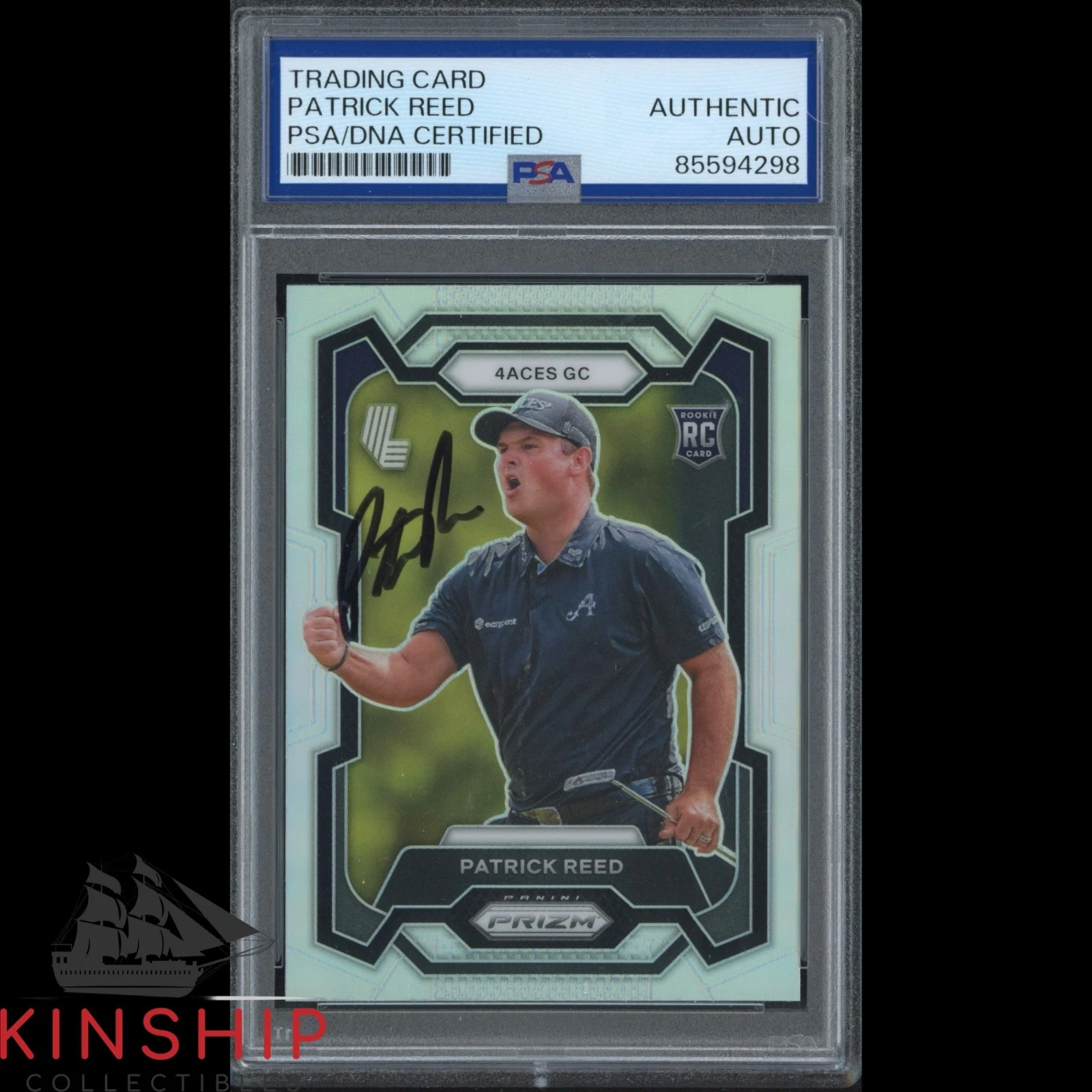 Patrick Reed signed 2024 Panini Prizm Rookie Card PSA DNA Slab Golf Auto C5143