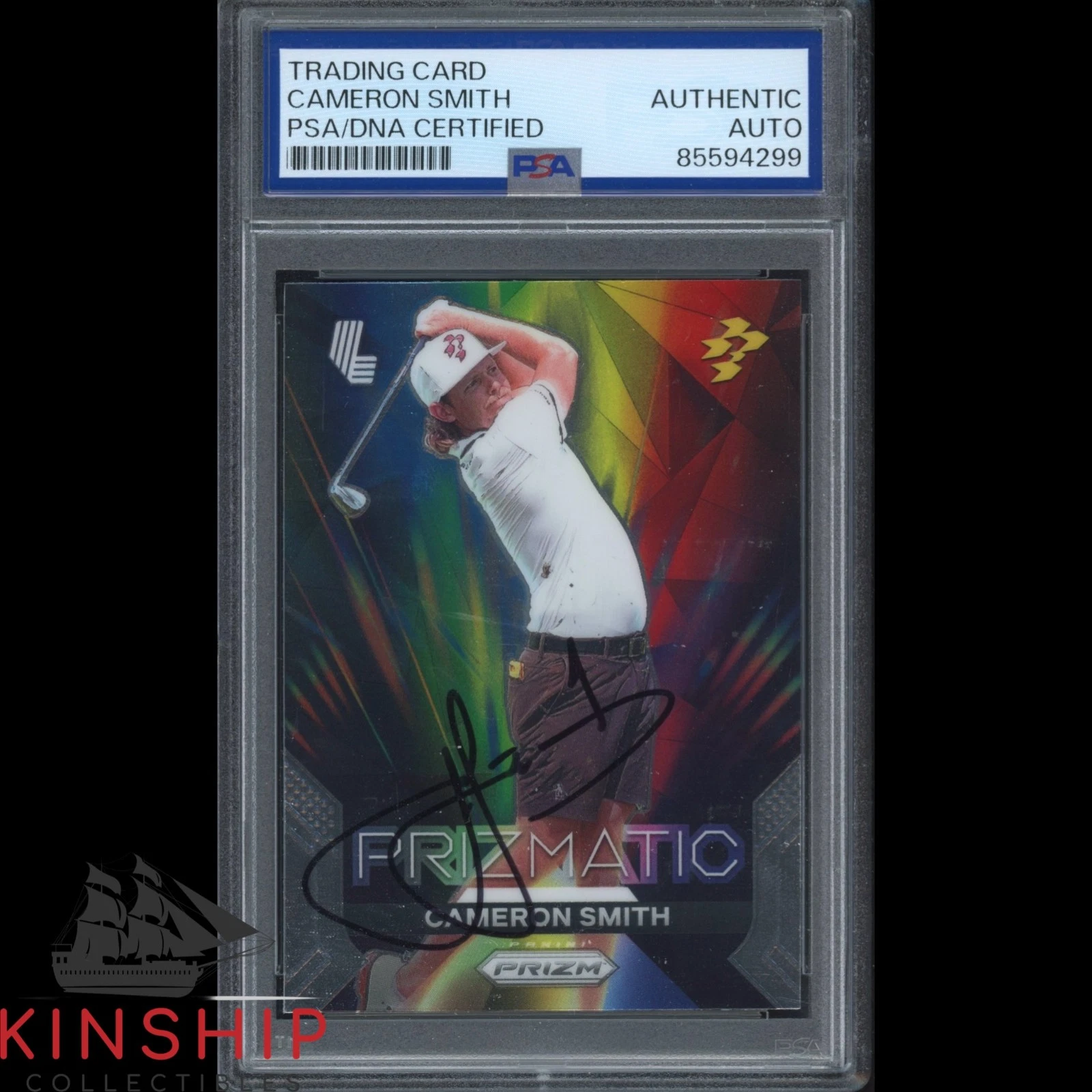 Cameron Smith signed 2024 Panini Card PSA DNA Slab Golf Auto LIV Cam C5142