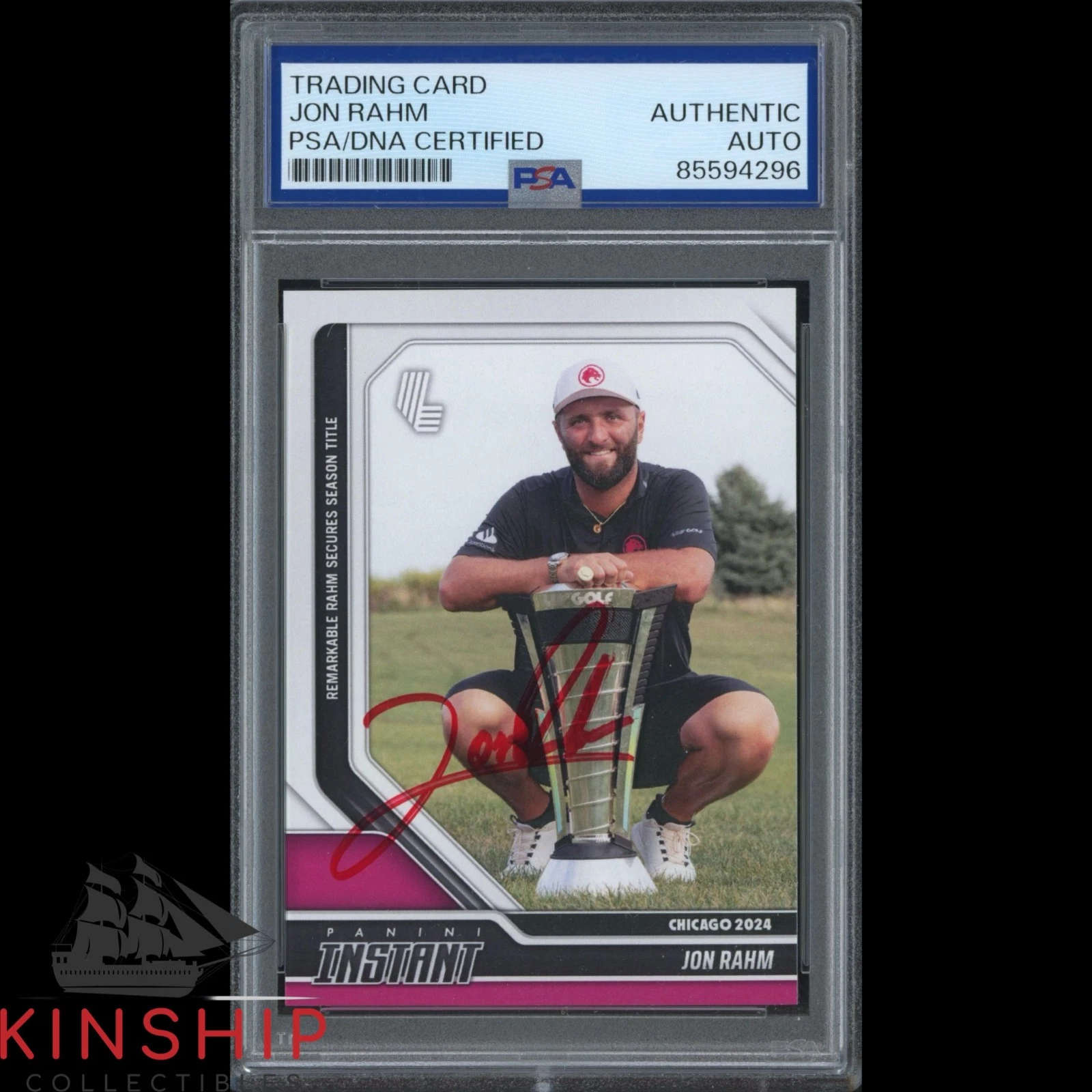 Jon Rahm signed 2024 Panini Instant Card PSA DNA Slabbed LIV Golf Auto C5141