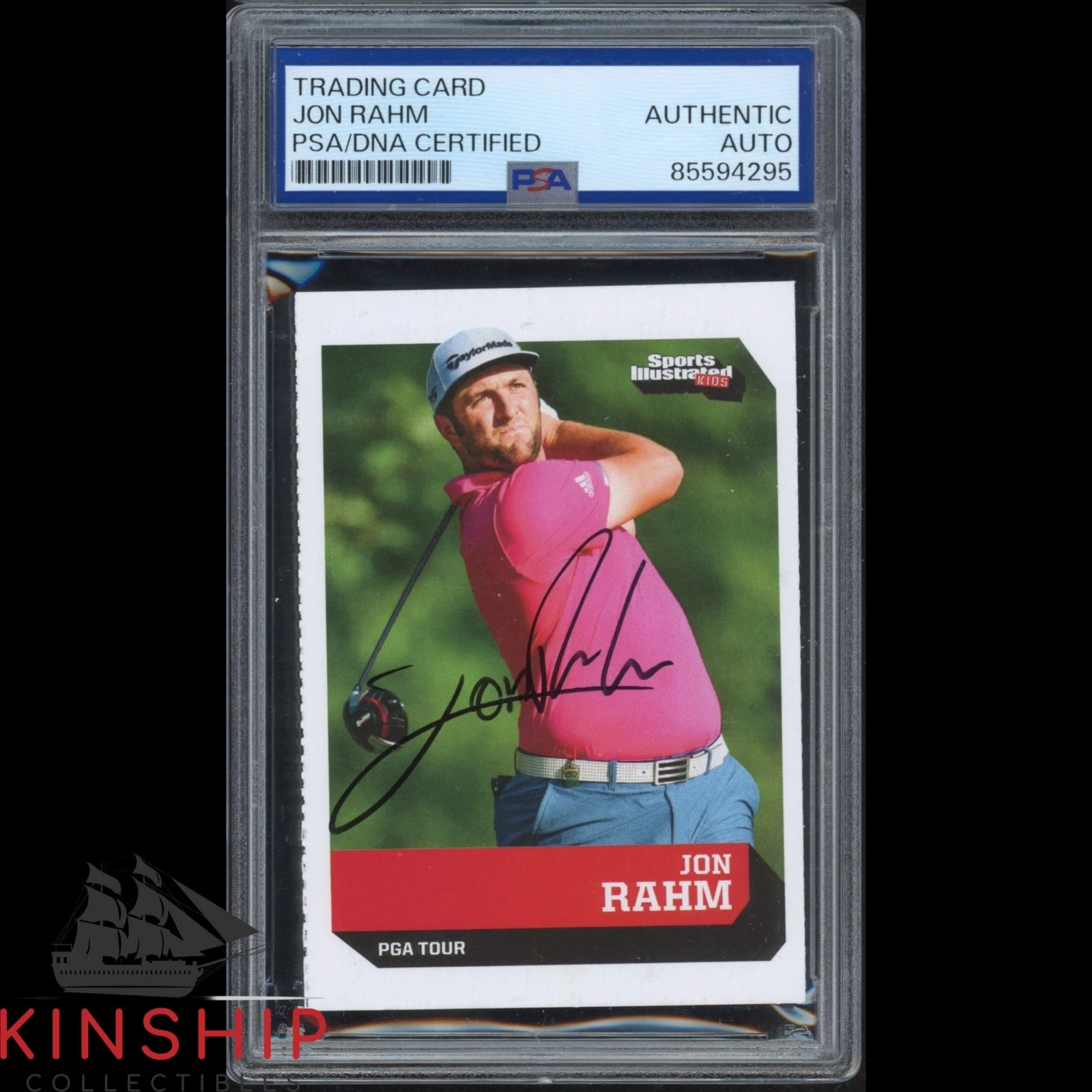 Jon Rahm signed 2019 SI for Kids Rookie Card PSA DNA Slab LIV Golf Auto C5140