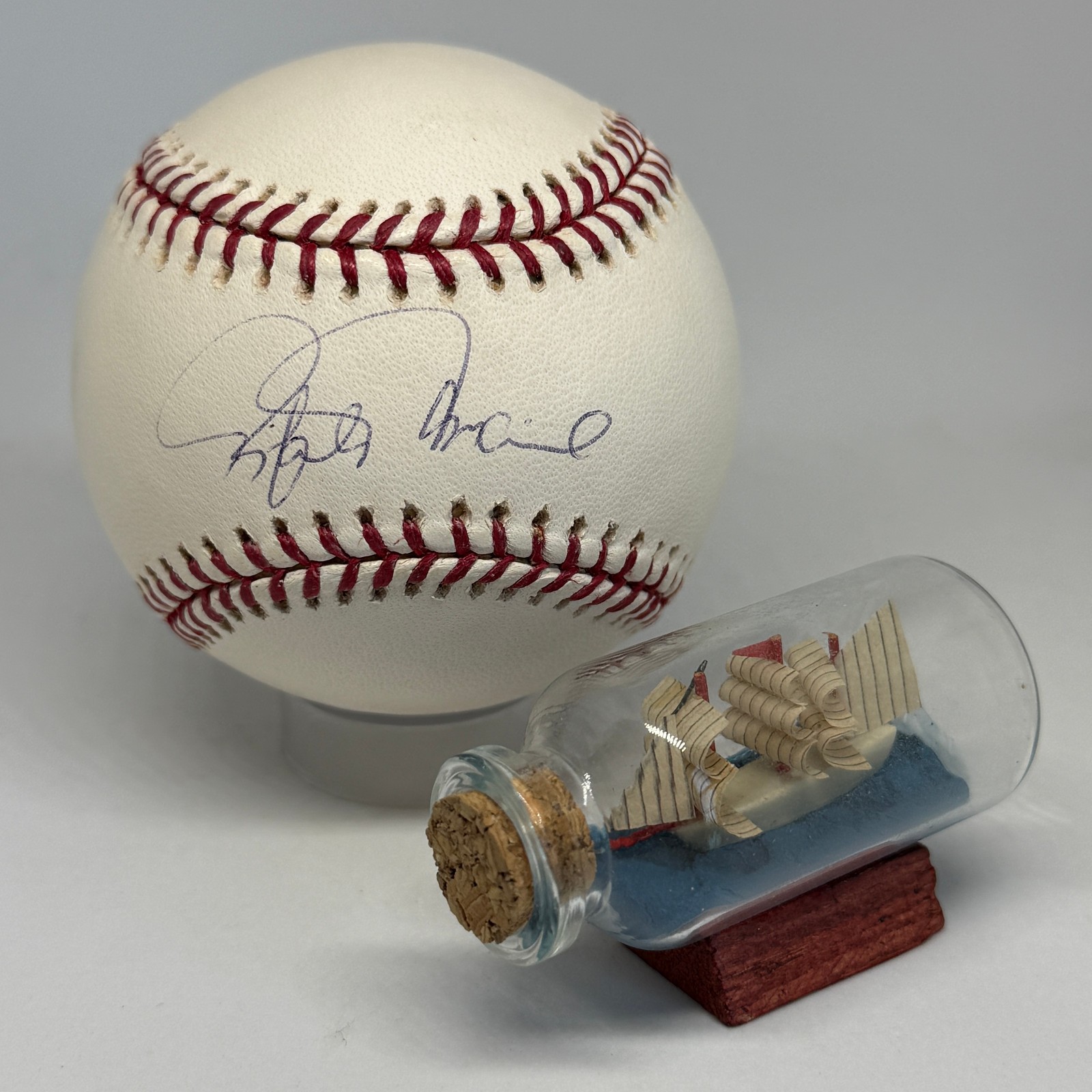 Rafael Palmeiro signed Rawlings OML Baseball JSA COA Rangers Orioles Auto A4123