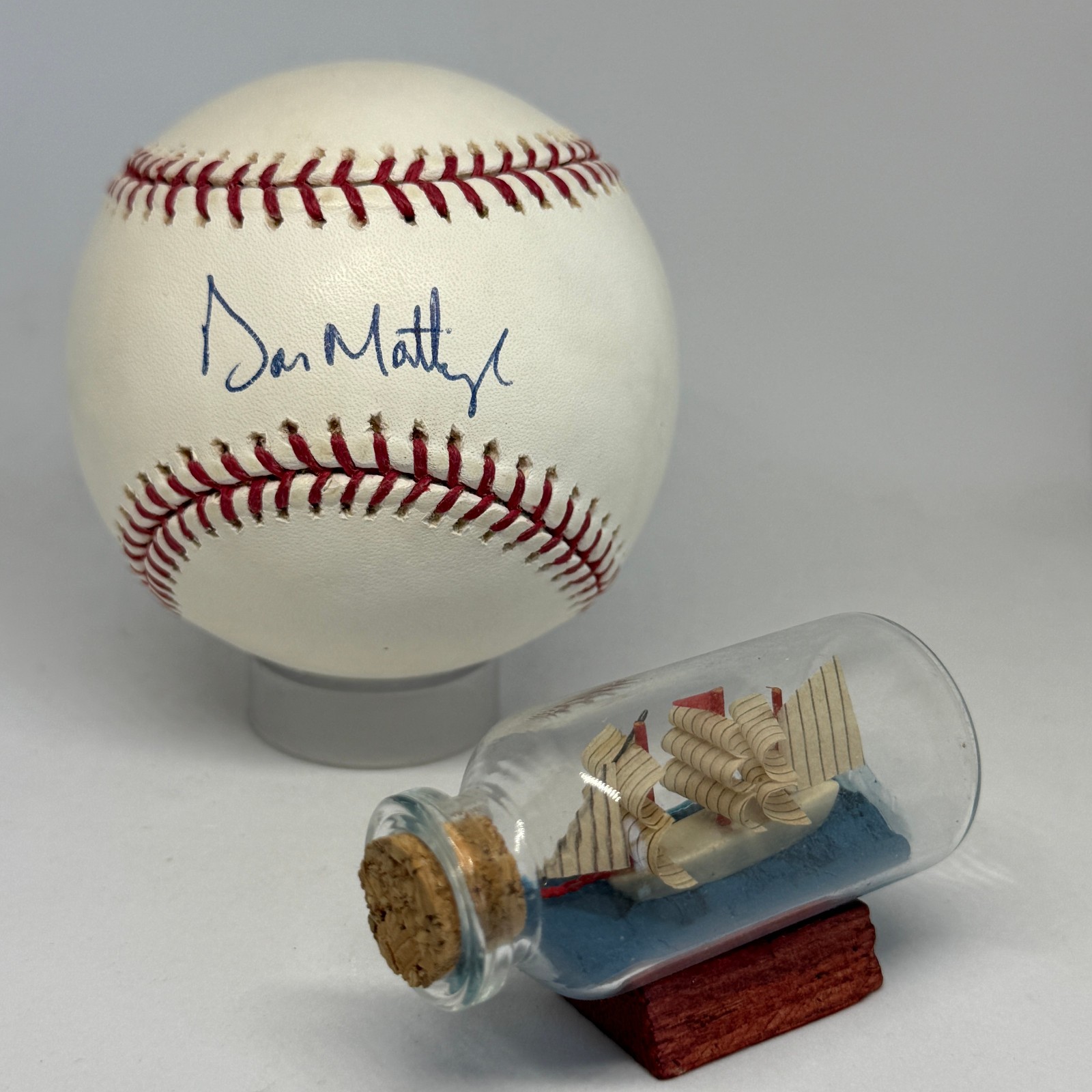 Don Mattingly signed Rawlings OML Baseball JSA COA Yankees HOF Auto A4135