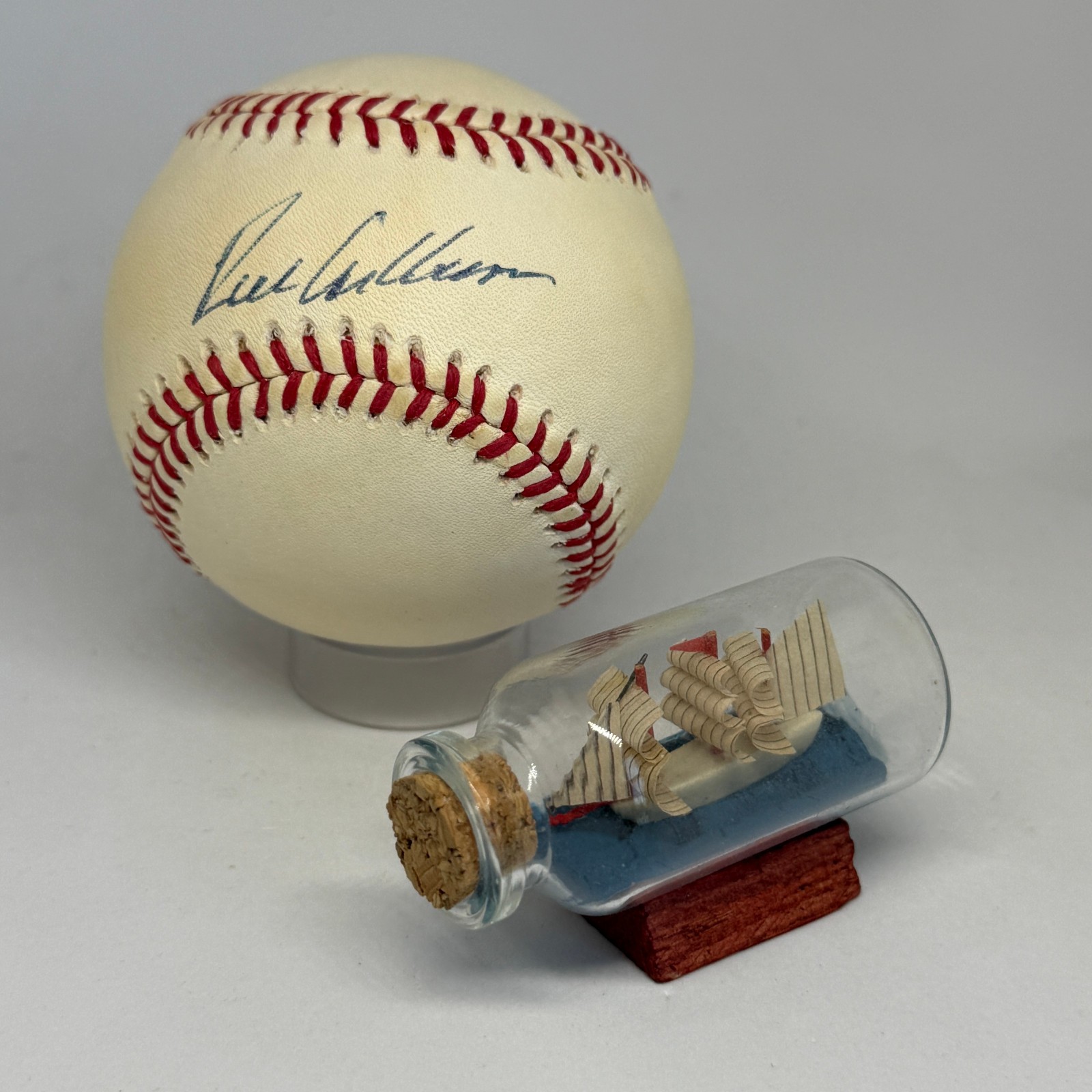 Richie Ashburn signed Rawlings ONL Baseball JSA COA Phillies HOF Auto A4142