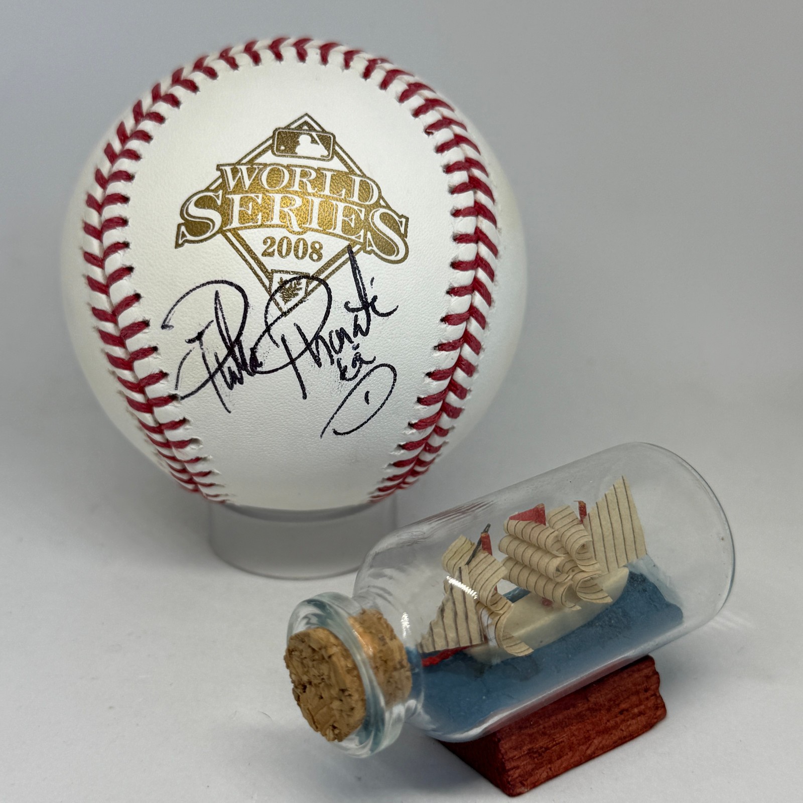 Phillie Phanatic signed Rawlings 2008 World Series Logo Baseball JSA COA A4150