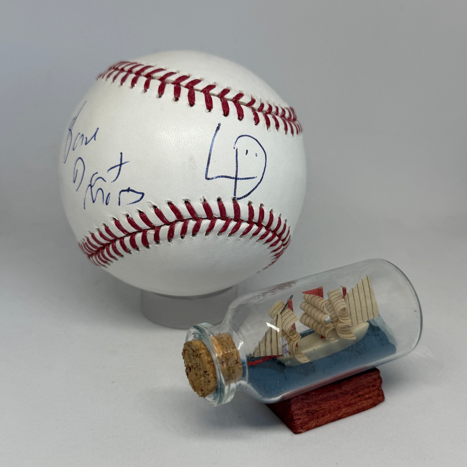 Lil Dickey signed Rawlings OML Baseball JSA COA Rare Inscribed Rap Auto A4152