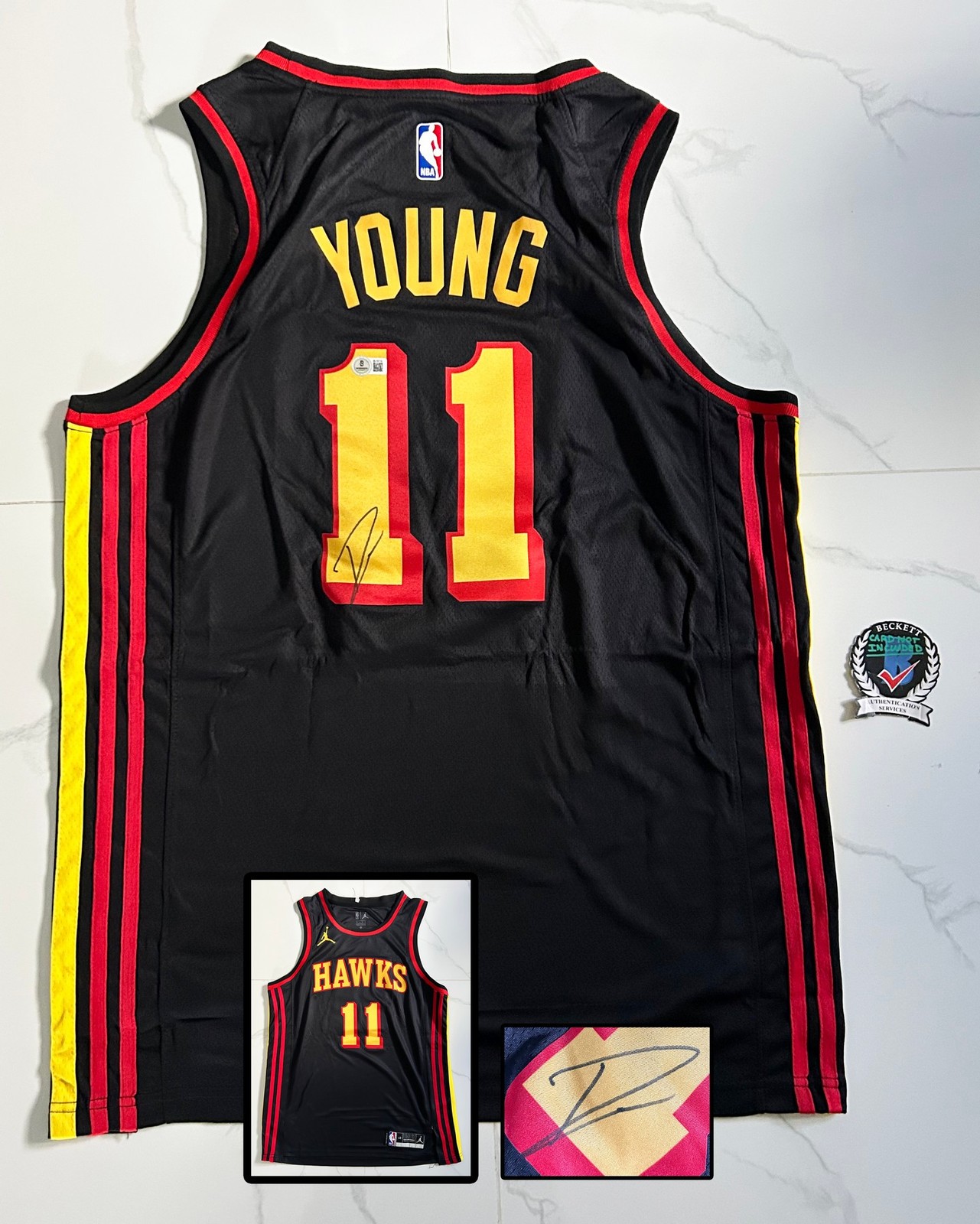 Trae Young Signed Jersey Atlanta Hawks Beckett BAS 1 COA