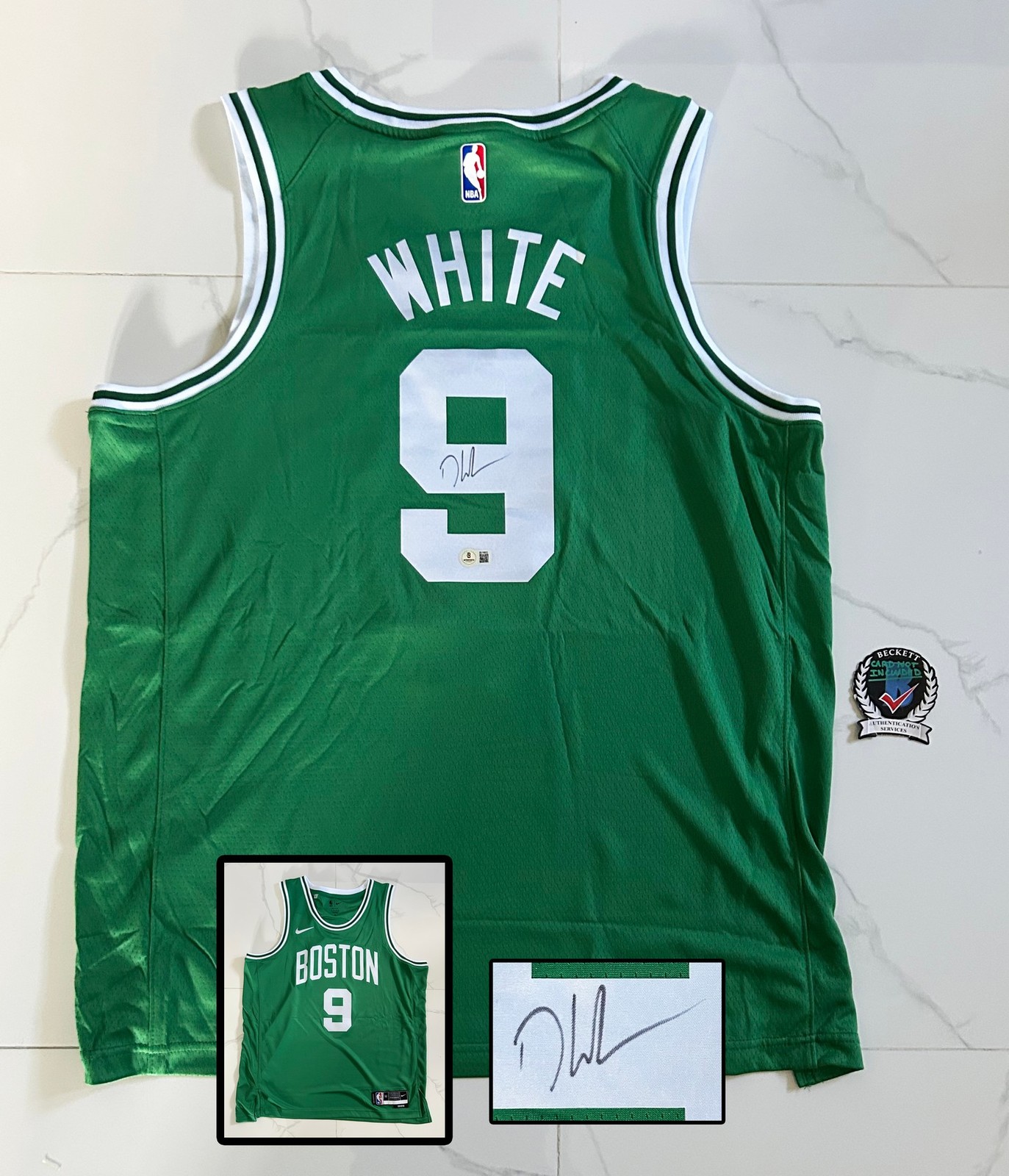 Derrick White Signed Jersey Boston Celtics Beckett BAS 2 COA