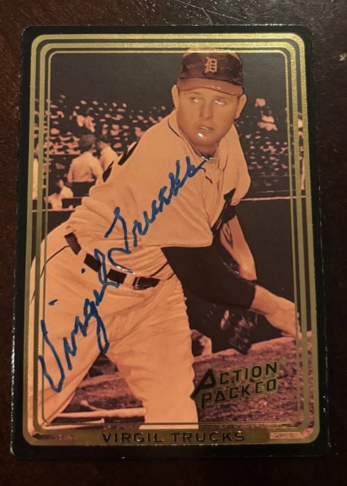 1992 Action Packed Virgil Trucks signed autographed card #20 Detroit Tigers
