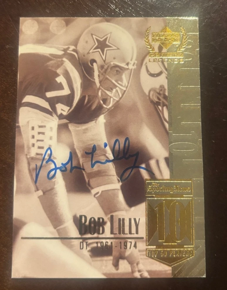1999 Upper Deck Century Legends #10 Bob Lilly signed autographed card Cowboys
