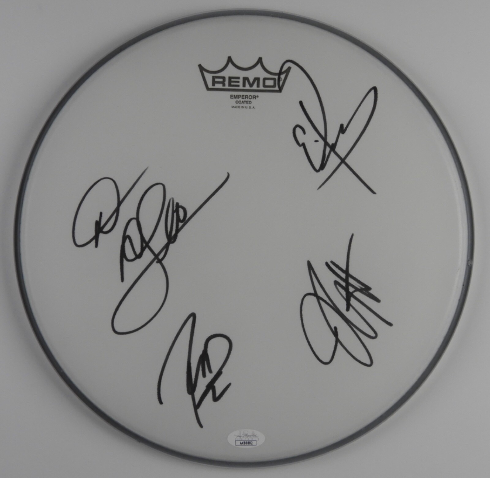 STONE TEMPLE PILOTS JSA FULLY SIGNED AUTOGRAPH DRUM HEAD COLLECTIBLE MEMORABILIA