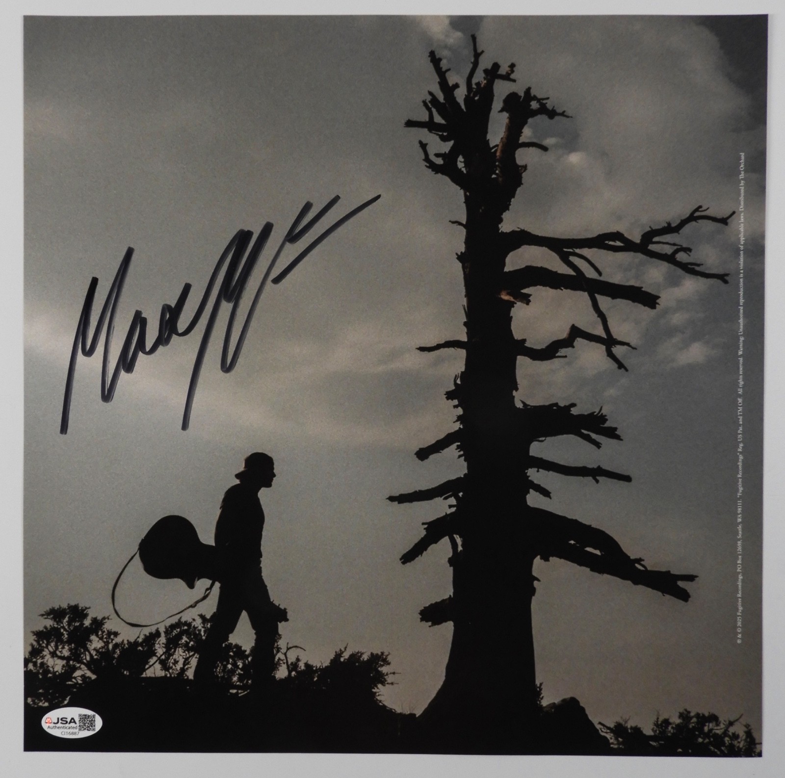 Max McNown JSA Fully Signed Autograph Record Album Vinyl Insert