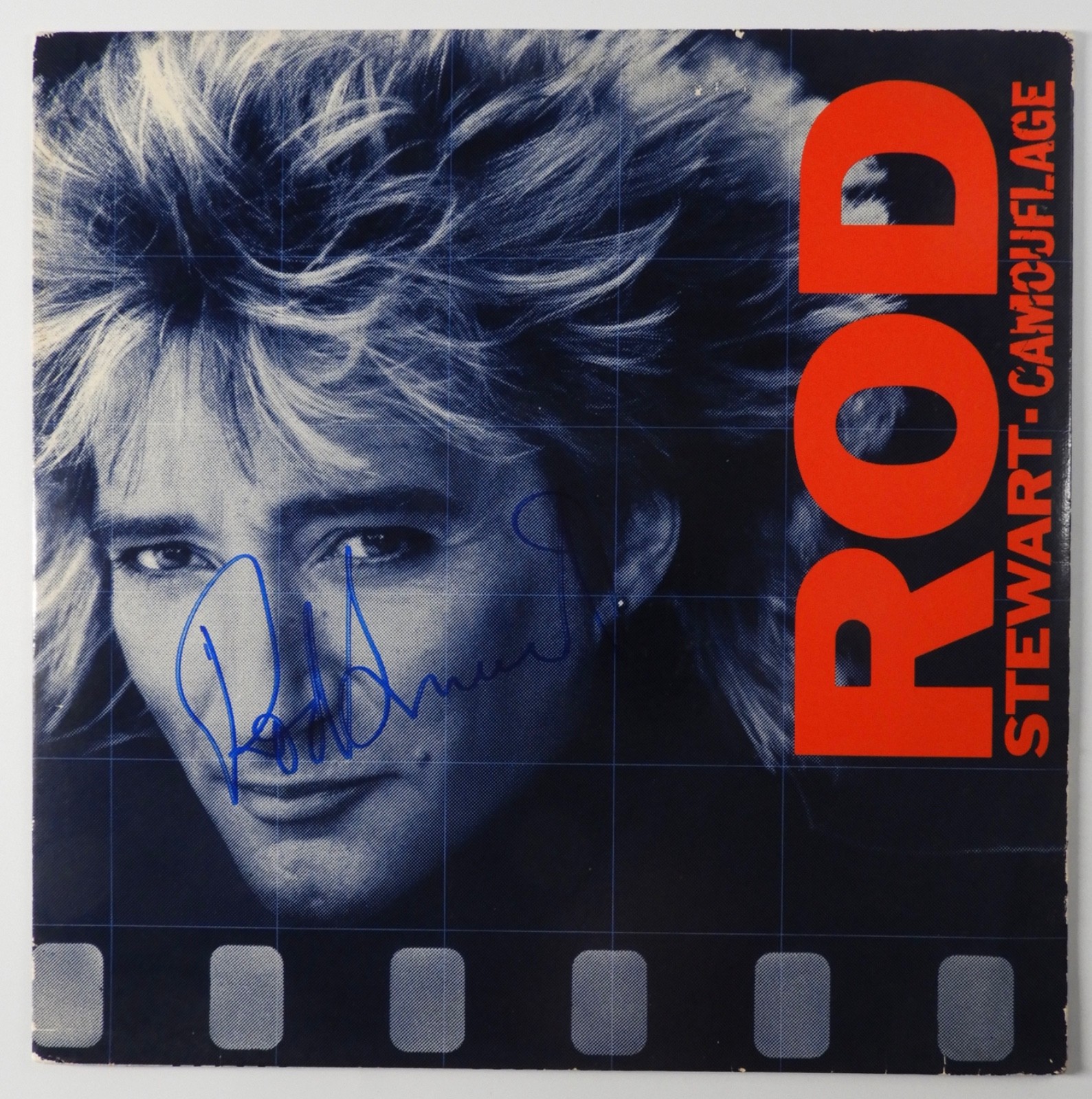 Rod Stewart JSA Signed Autograph Record Album Vinyl Camouflage