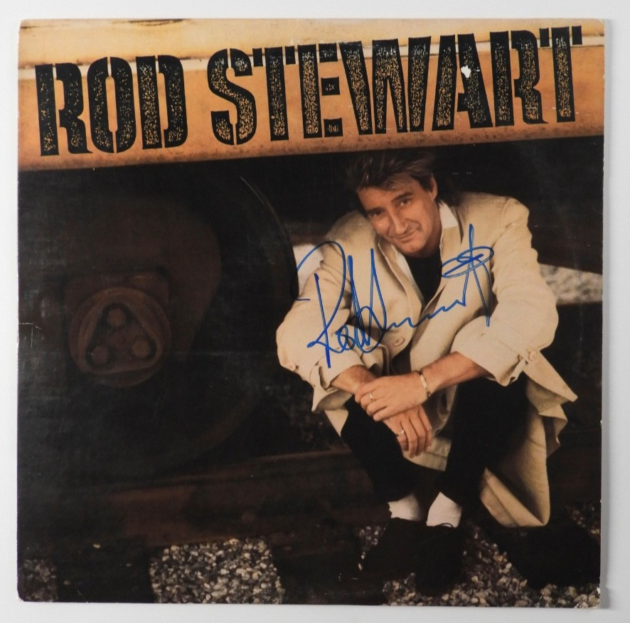 Rod Stewart JSA Signed Autograph Record Album Vinyl Camouflage