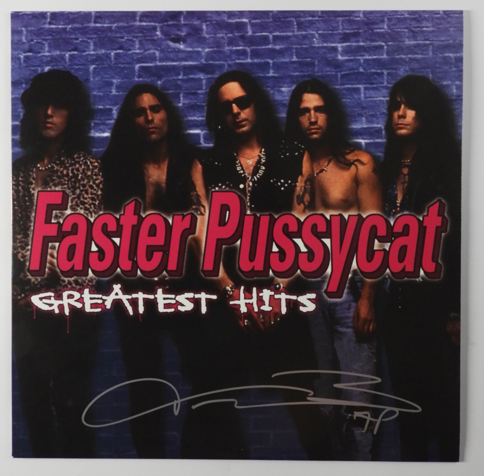 Faster Pussycat Taime Downe JSA Signed Autograph Record Album Vinyl Greatest Hit