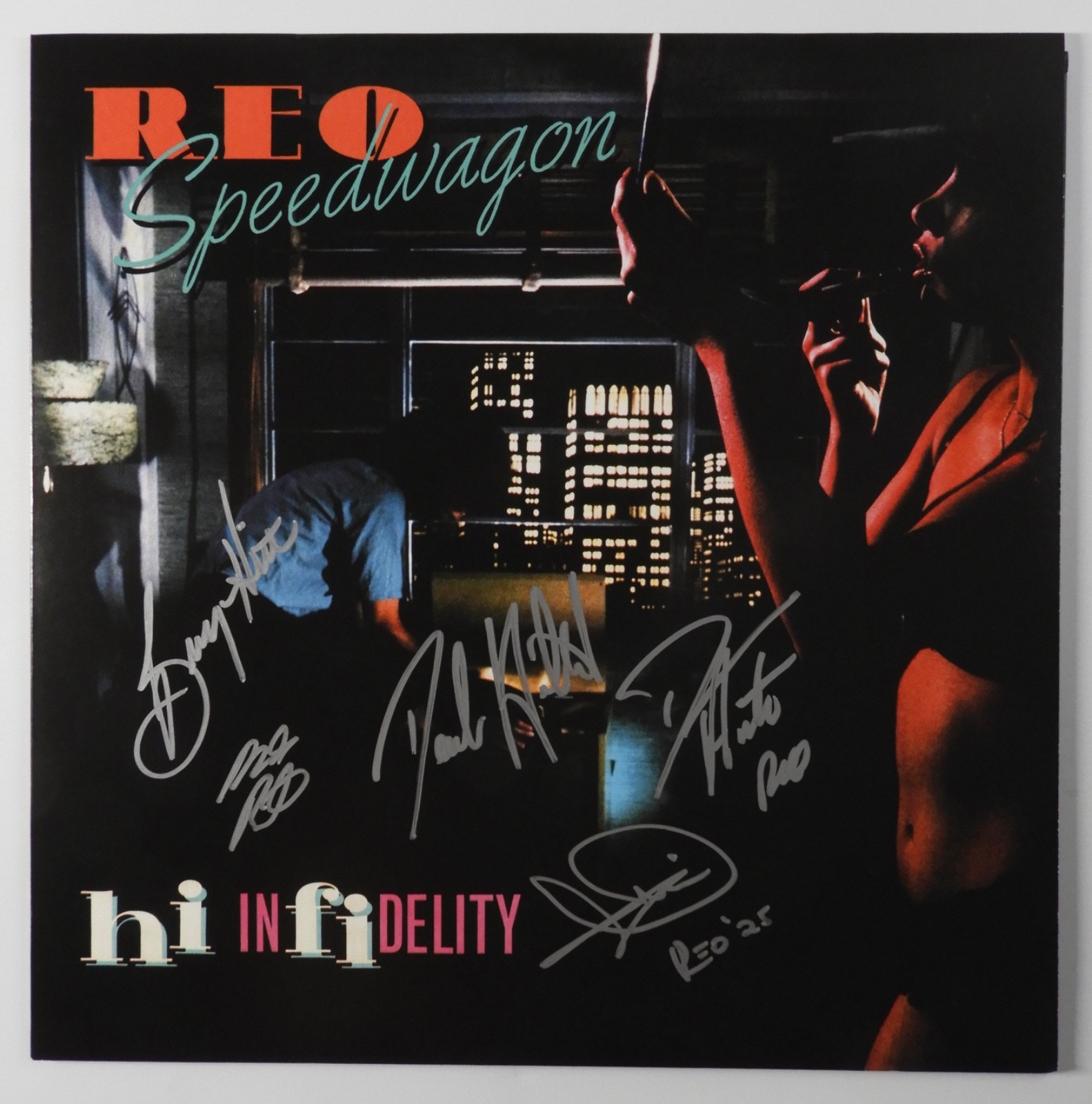 REO Speedwagon JSA Signed Autograph Record Album Vinyl  Hi Infidelity