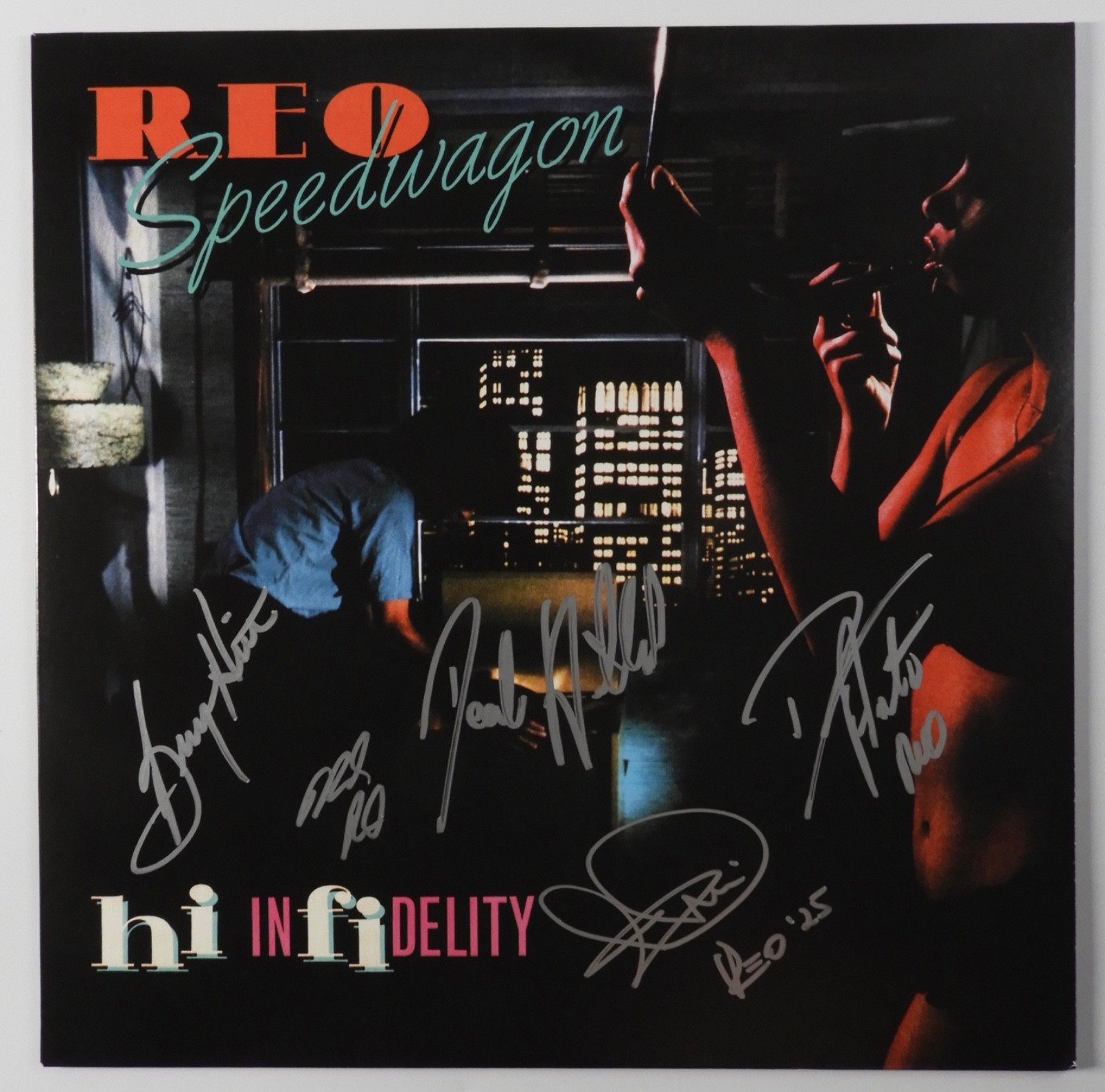 REO Speedwagon JSA Signed Autograph Record Album Vinyl  Hi Infidelity