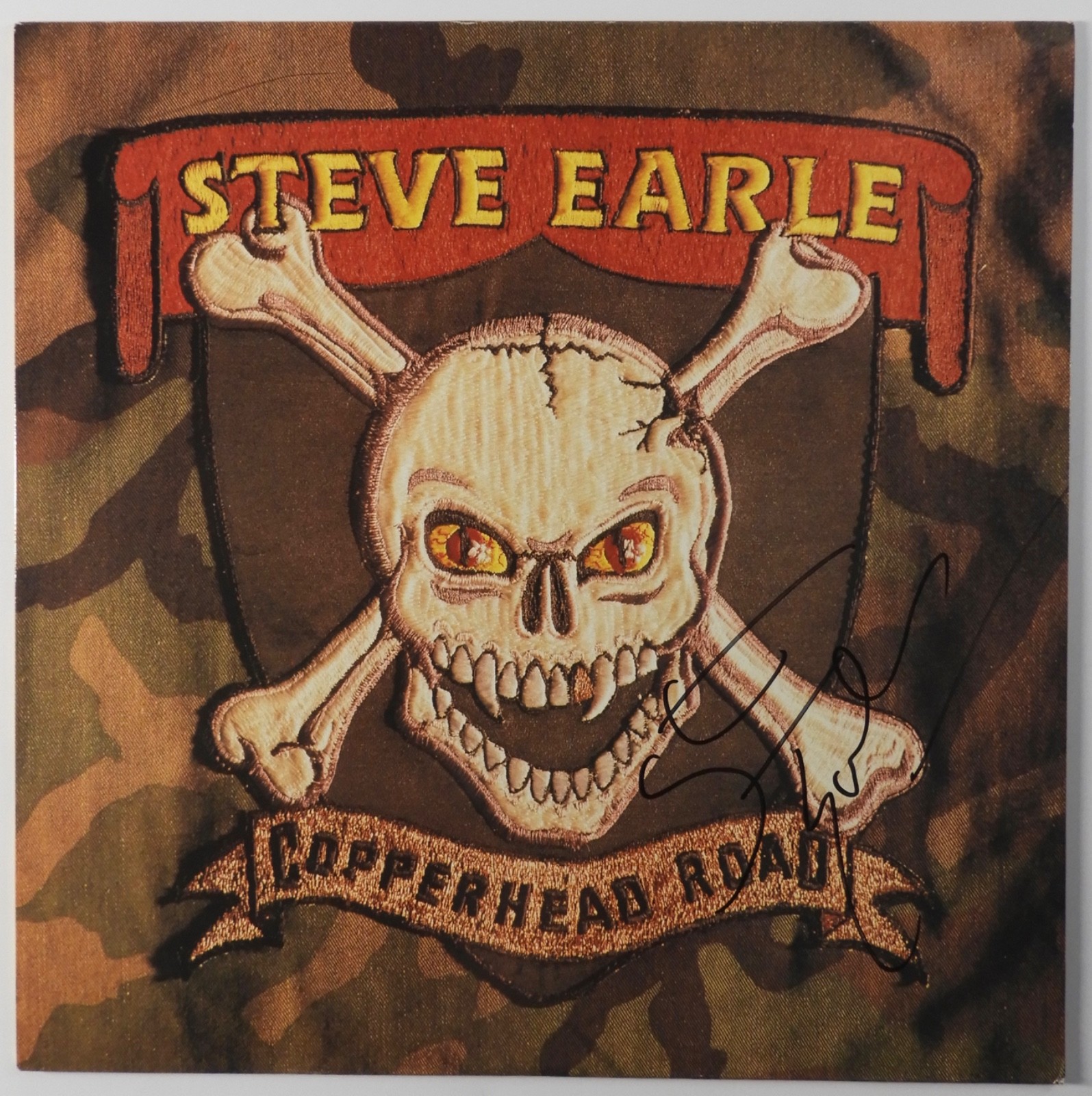 Steve Earl JSA Signed Autograph Record Album Vinyl Copperhead Road