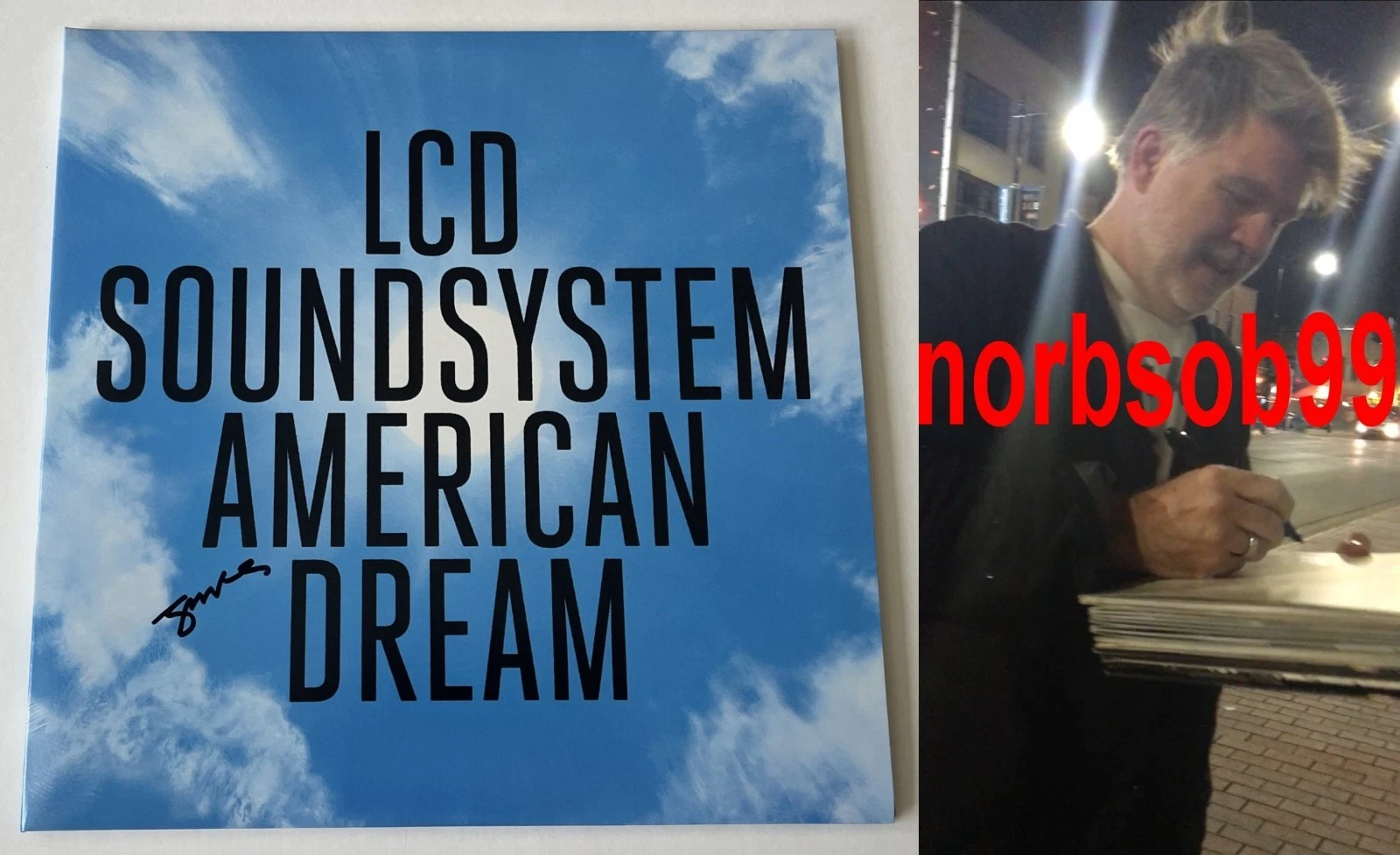 JAMES MURPHY SIGNED LCD SOUNDSYSTEM AMERICAN DREAM VINYL w/PROOF & BECKETT COA