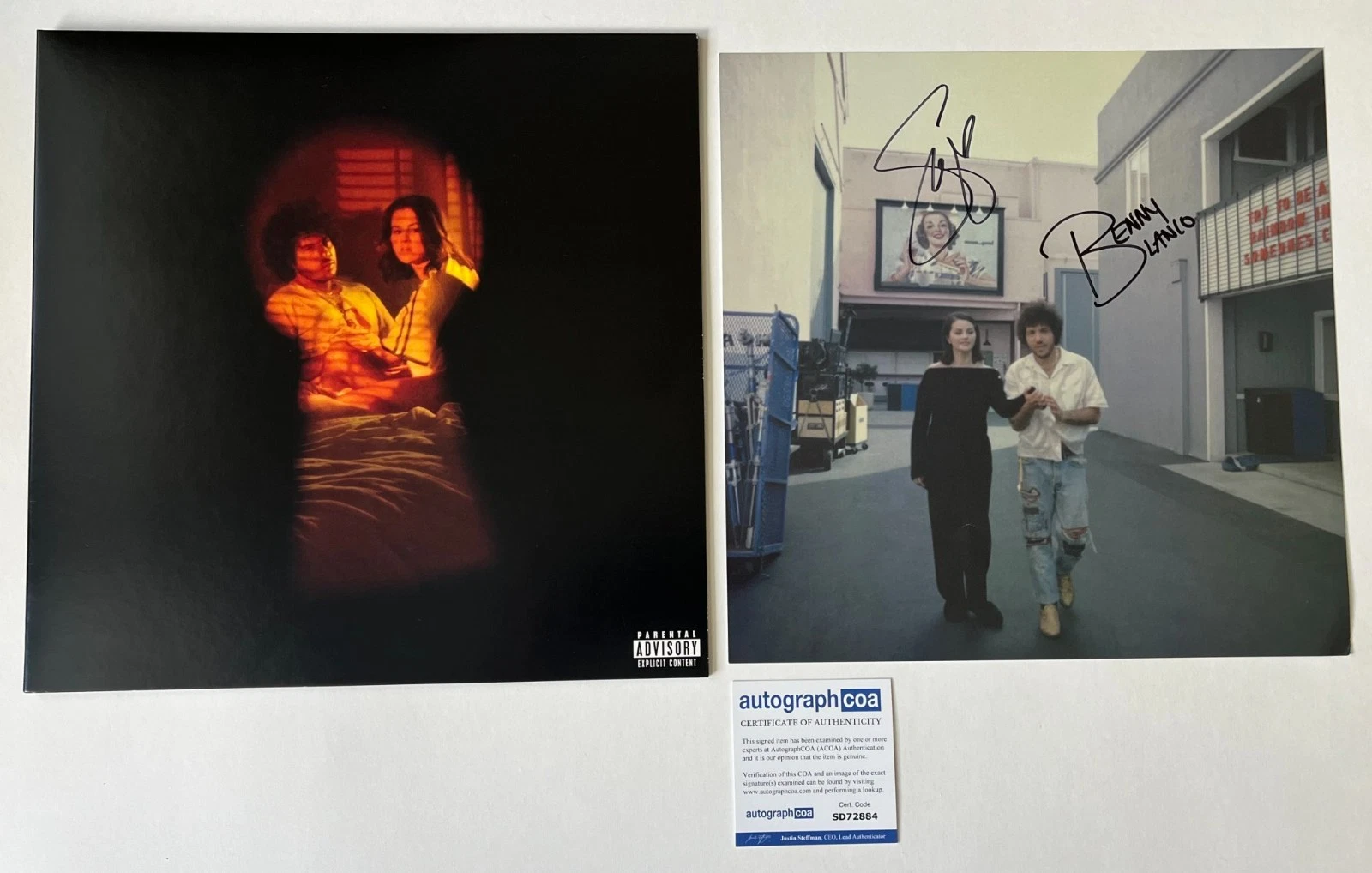 SELENA GOMEZ BENNY BLANCO SIGNED I SAID I LOVE YOU FIRST w/VINYL & AUTOGRAPH COA